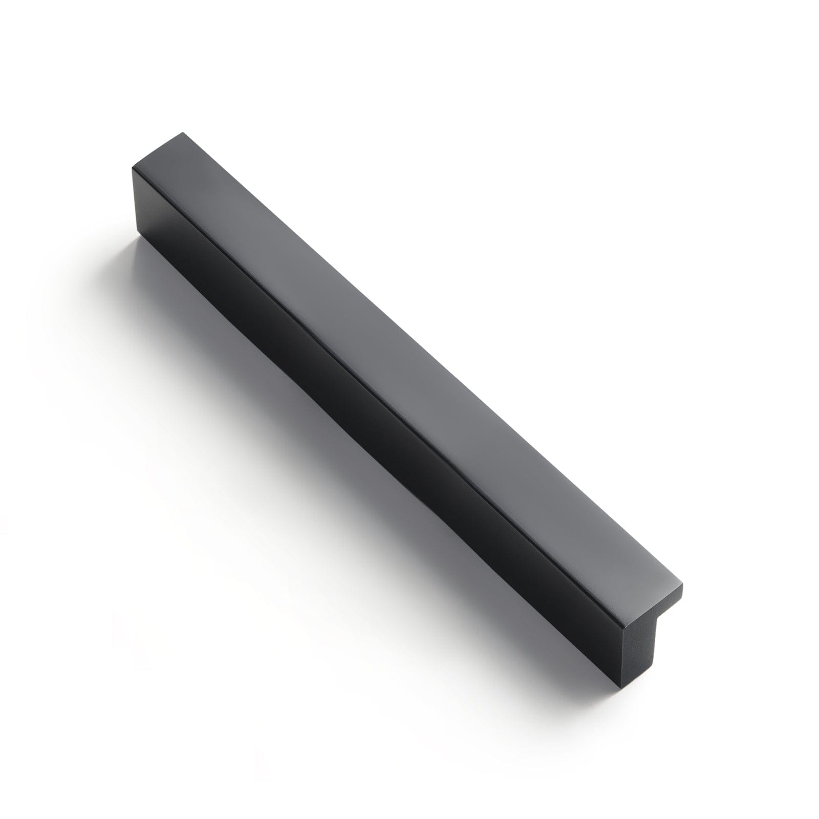 Goo-Ki Matte Black / 3.78'' Hole center Modern Drawer Handles Kitchen Cabinet Pulls Right Angle Finger Pulls 12 Pack