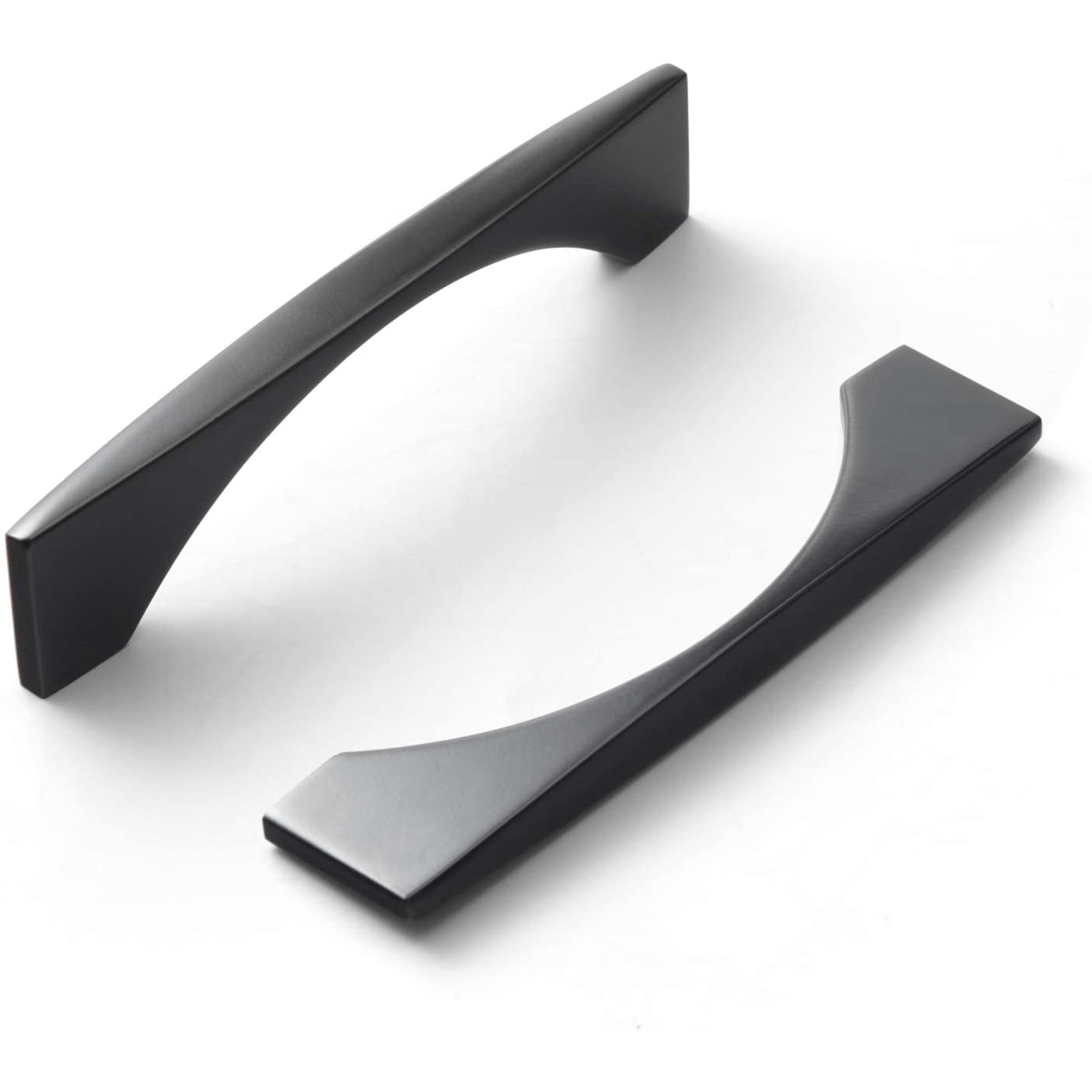 Goo-Ki Matte Black / 3.8'' Hole center Stylish Modern Cabinet Pull Wardrobe Knobs for Bedroom 6 Pack