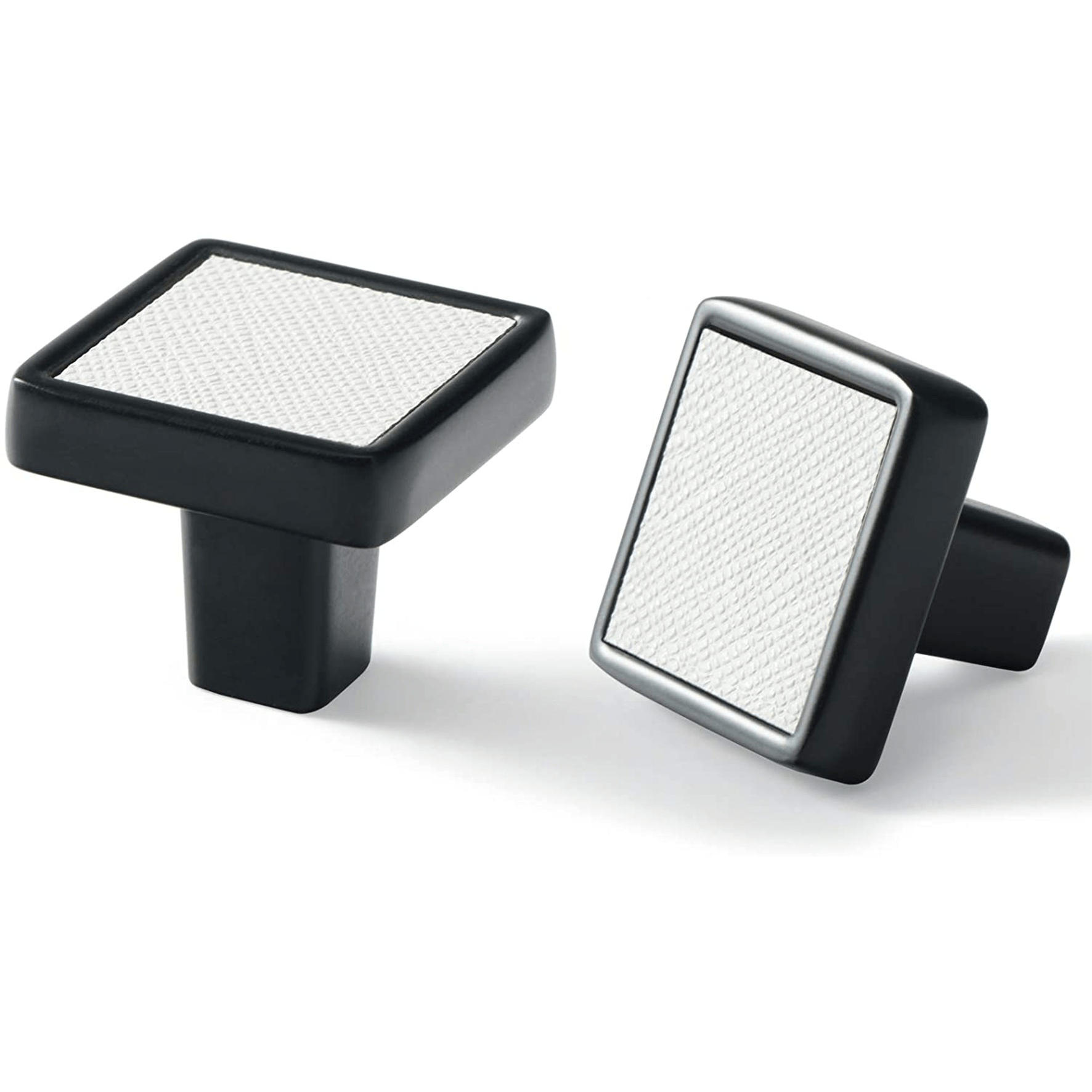 Goo-Ki Matte Black / Knob Cowhide Cabinet Pulls Modern Luxury Tree Bark Speckle Texture Cabinet Pull 6 Pack