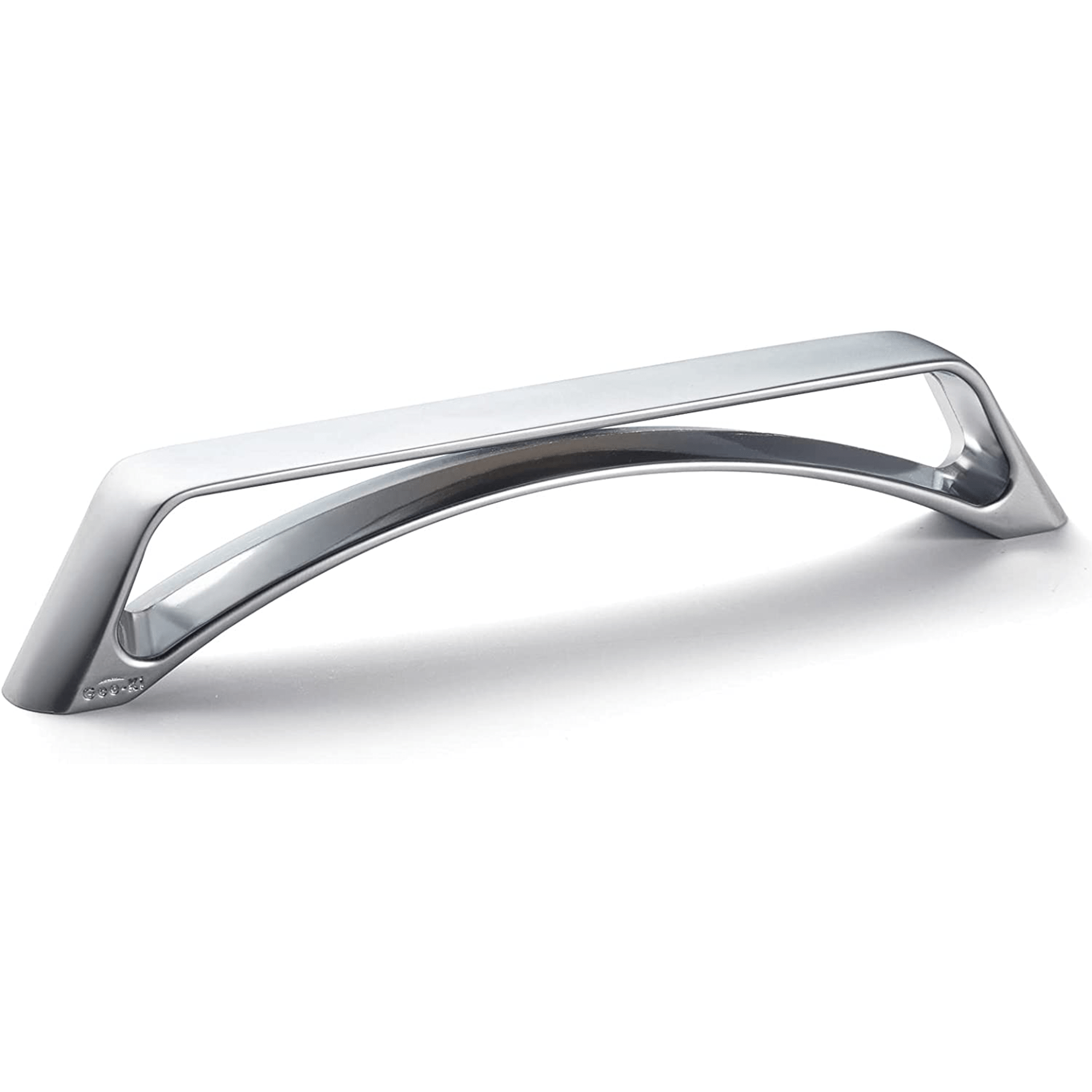 Goo-Ki Matte Chrome / 5'' Hole Center No-fingerprint Wardrobe Pulls Modern Unique Hollow Knobs Cabinet Pulls 6 Pack