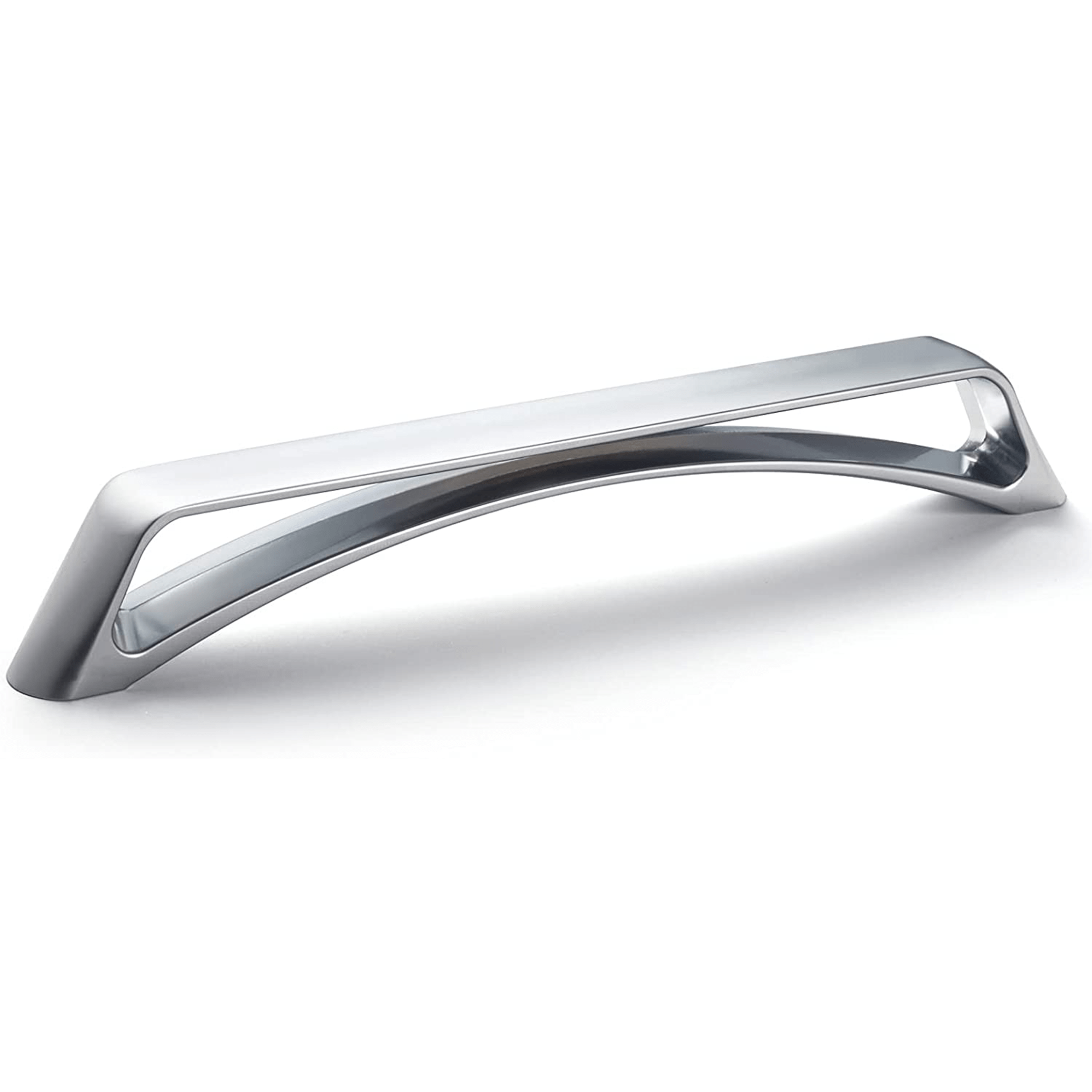Goo-Ki Matte Chrome / 6.3'' Hole Center No-fingerprint Wardrobe Pulls Modern Unique Hollow Knobs Cabinet Pulls 6 Pack