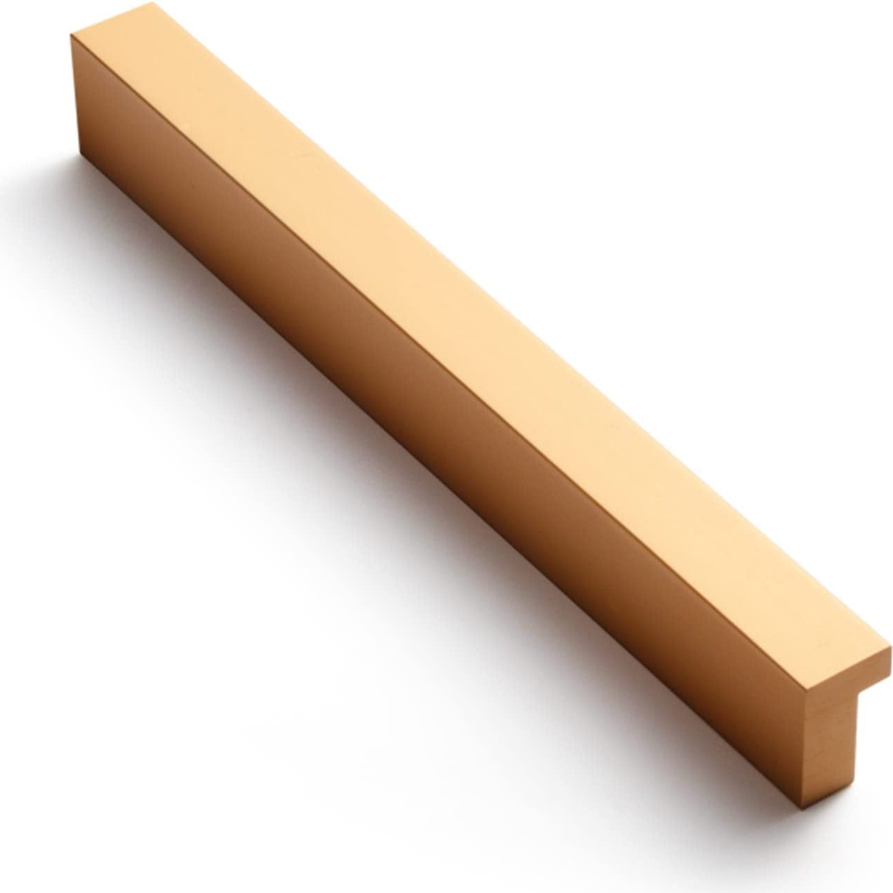 Goo-Ki Matte Orange Gold / 5'' Hole center Tilted Solid Drawer Handles for Kitchen Cabinet Pulls Right Angle Finger Pulls 12 Pack