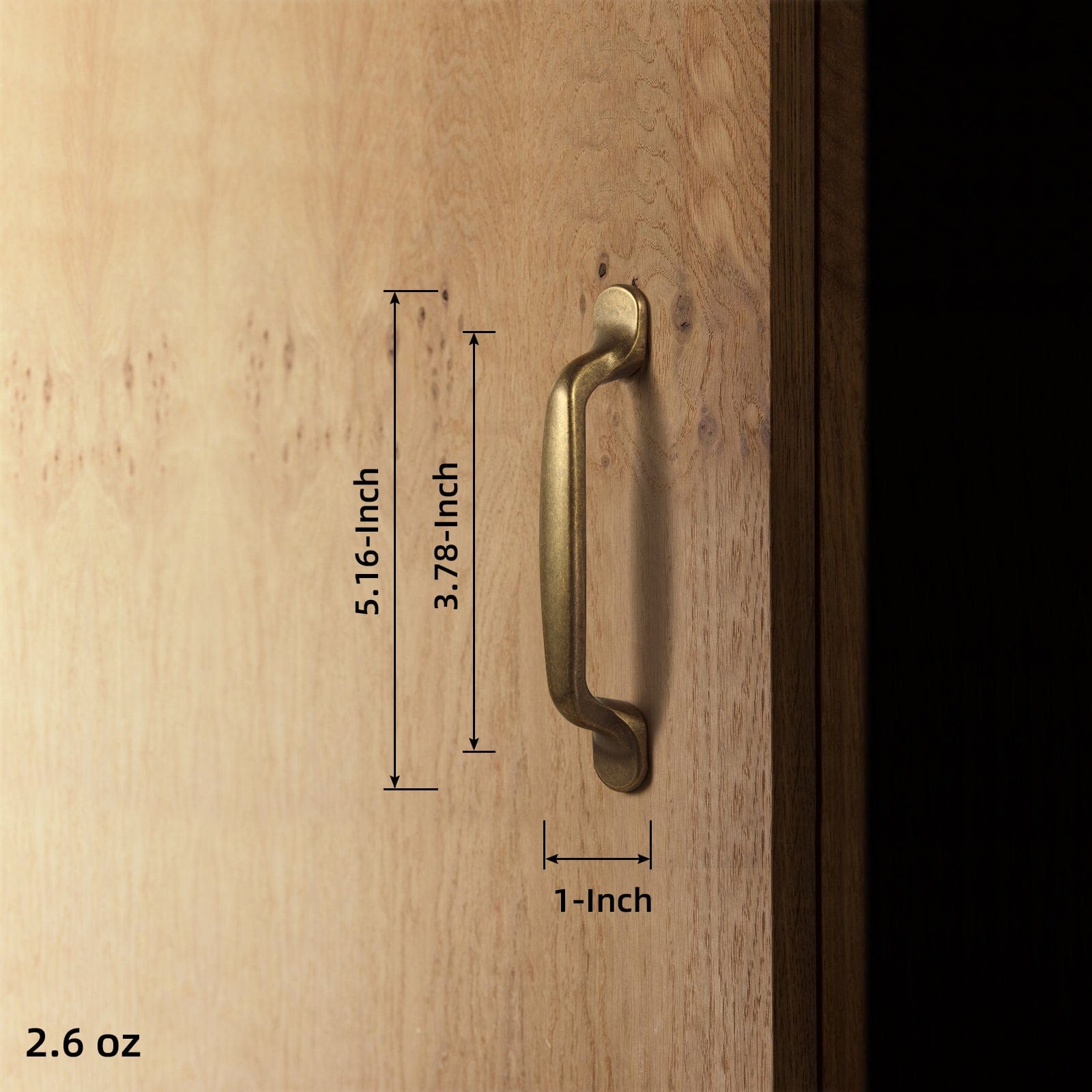 Goo-Ki Mid-Century Modern Arch Cabinet Pulls Antique Brass Kitchen Hardware 6 Pack