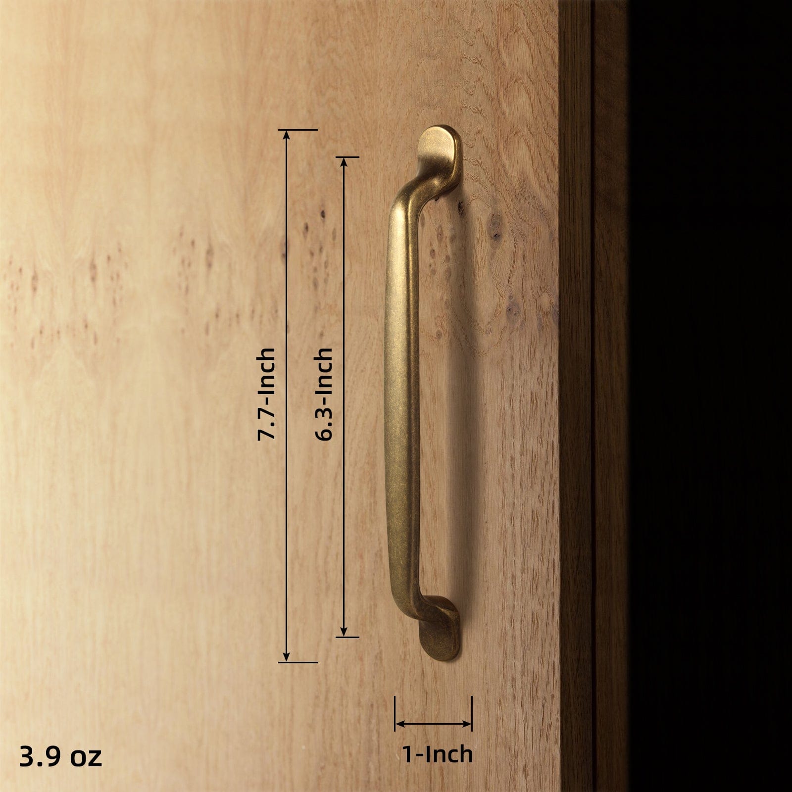 Goo-Ki Mid-Century Modern Arch Cabinet Pulls Antique Brass Kitchen Hardware 6 Pack