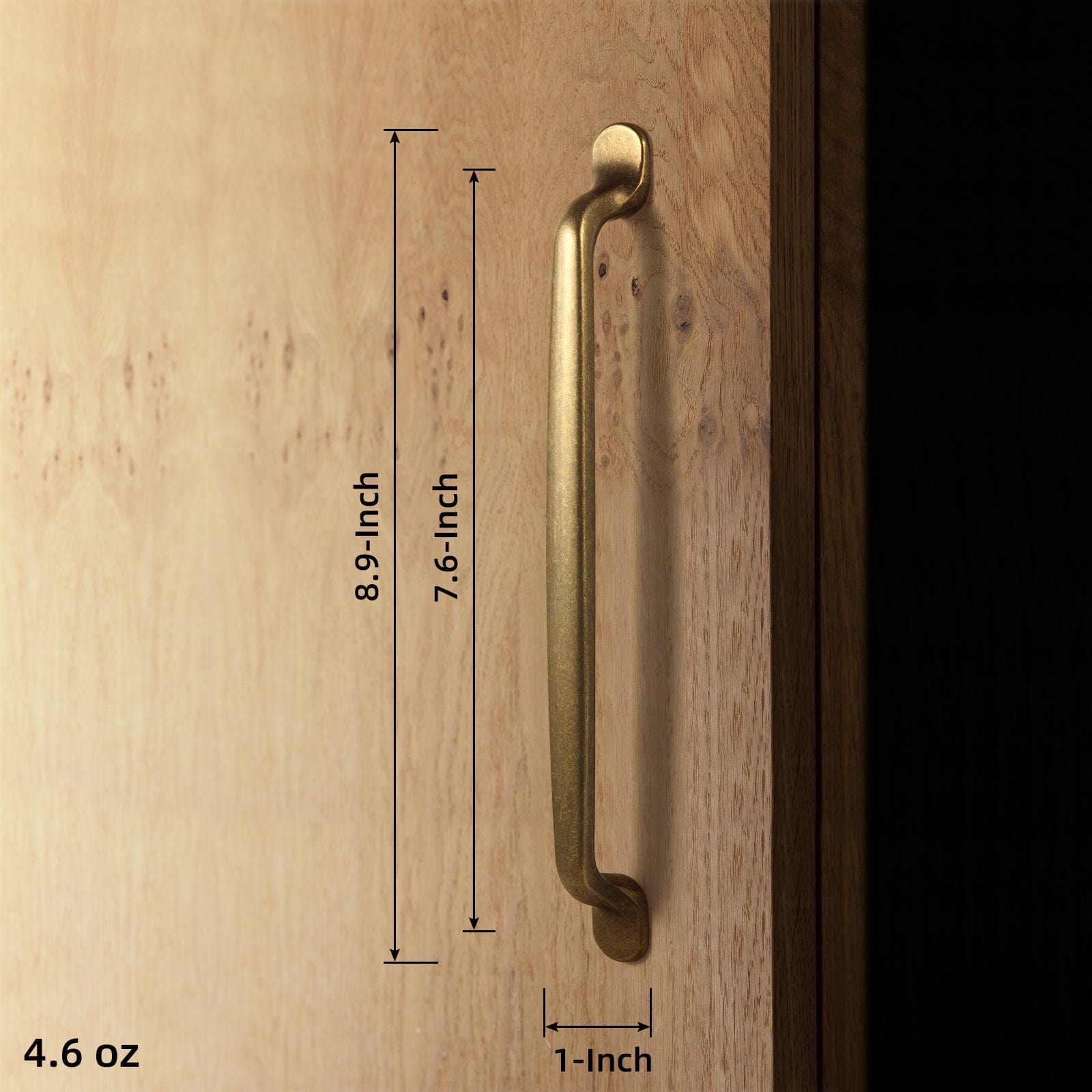Goo-Ki Mid-Century Modern Arch Cabinet Pulls Antique Brass Kitchen Hardware 6 Pack
