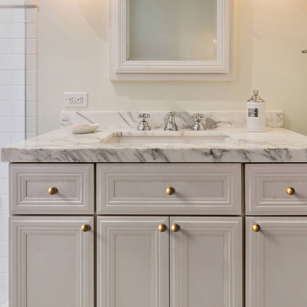 Goo-Ki Mid-Century Modern Arch Cabinet Pulls Antique Brass Kitchen Hardware 6 Pack