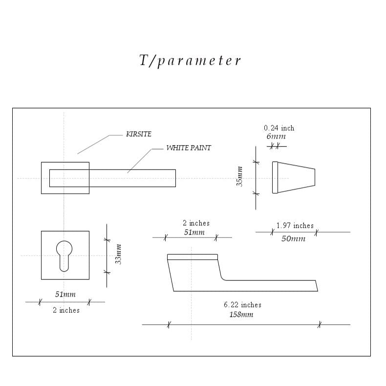 Goo-Ki Minimalist Mute Bedroom Interior Door Lock Anti-theft Furniture Hardware