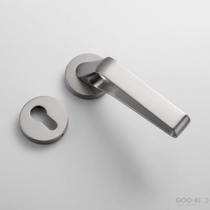 Goo-Ki Modern Brushed Nickel Hollow out Interior Door Lock Security Mute Lock Set
