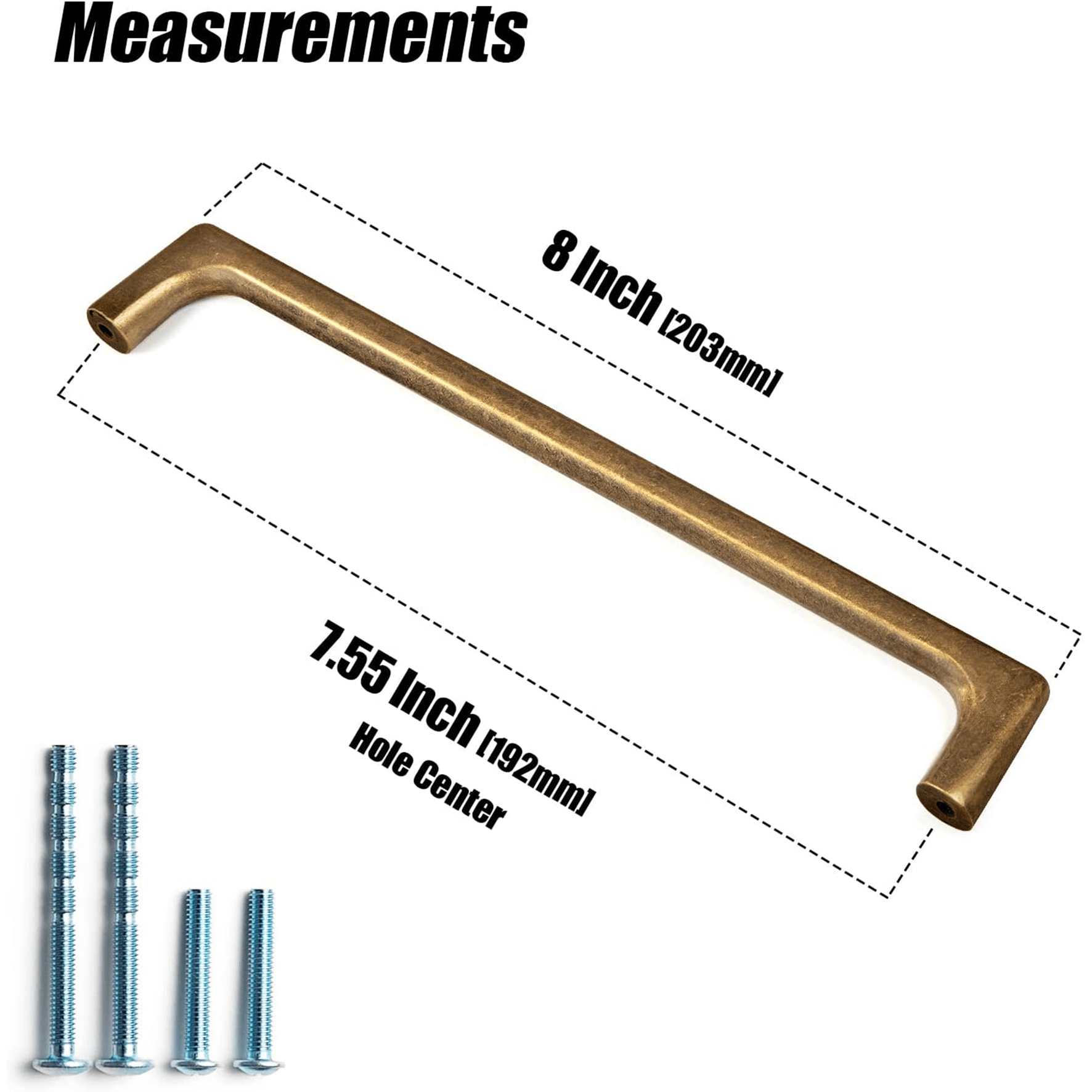 Goo-Ki Modern Cabinet Pull Luxurious Drawer Wardrobe Pulls Kitchen 6 Pack