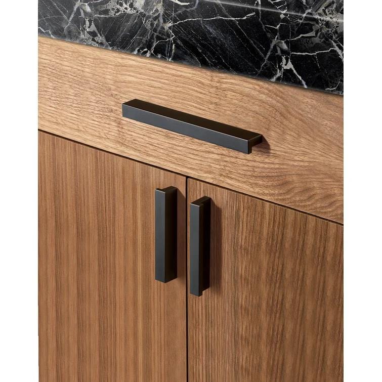 Goo-Ki Modern Drawer Handles Kitchen Cabinet Pulls Right Angle Finger Pulls 12 Pack