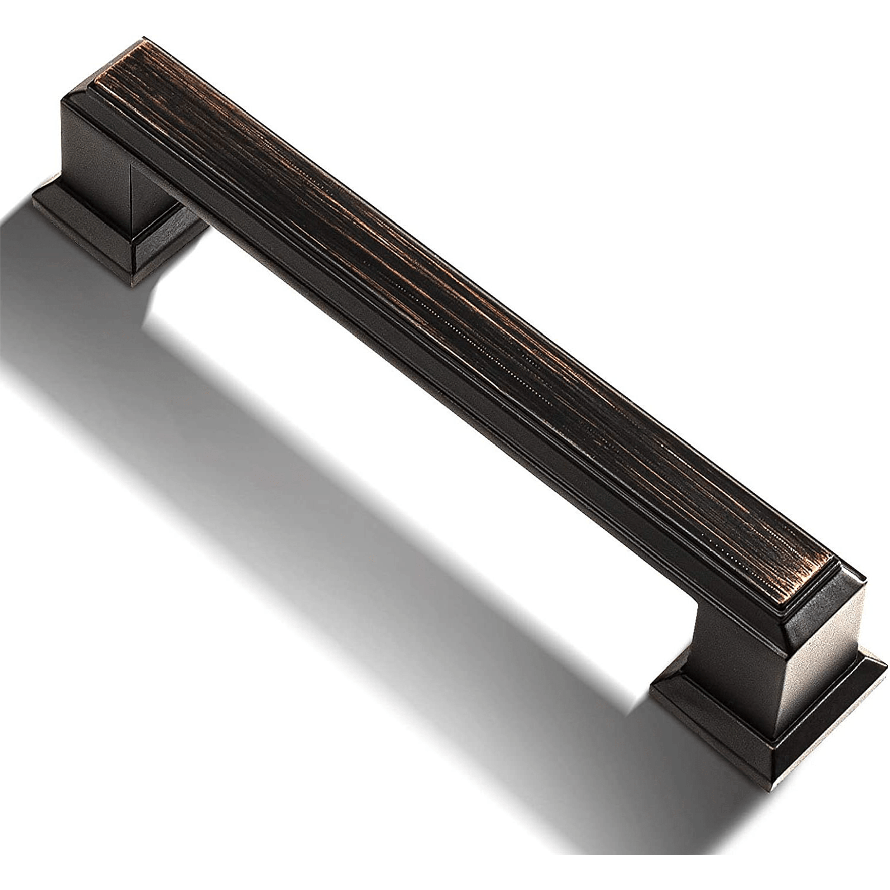 Goo-Ki Oil-Rubbed Bronze / 3.78''Hole Center Square Antique Rustic Cabinet Pulls Vintage Retro Drawer Pulls 6 pack