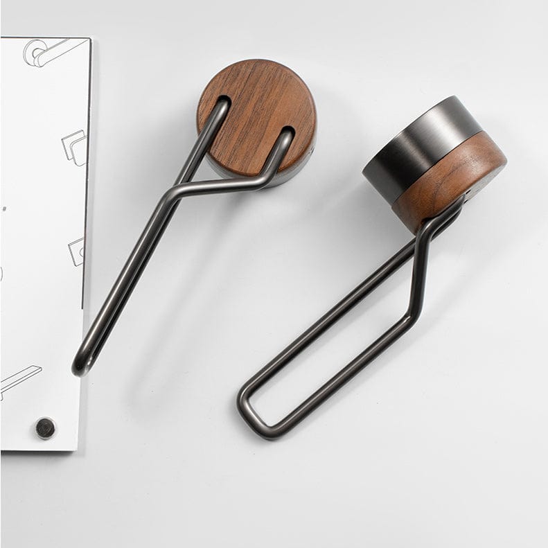 Goo-Ki Original Design Black Walnut Retro Wooden Door Handle Mute Door Lock