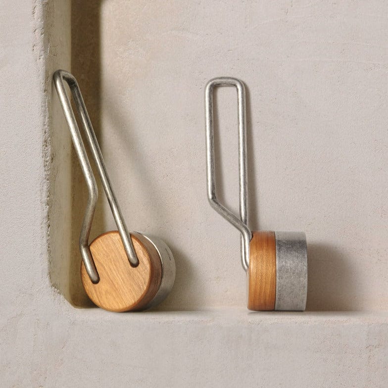 Goo-Ki Original Design Black Walnut Retro Wooden Door Handle Mute Door Lock