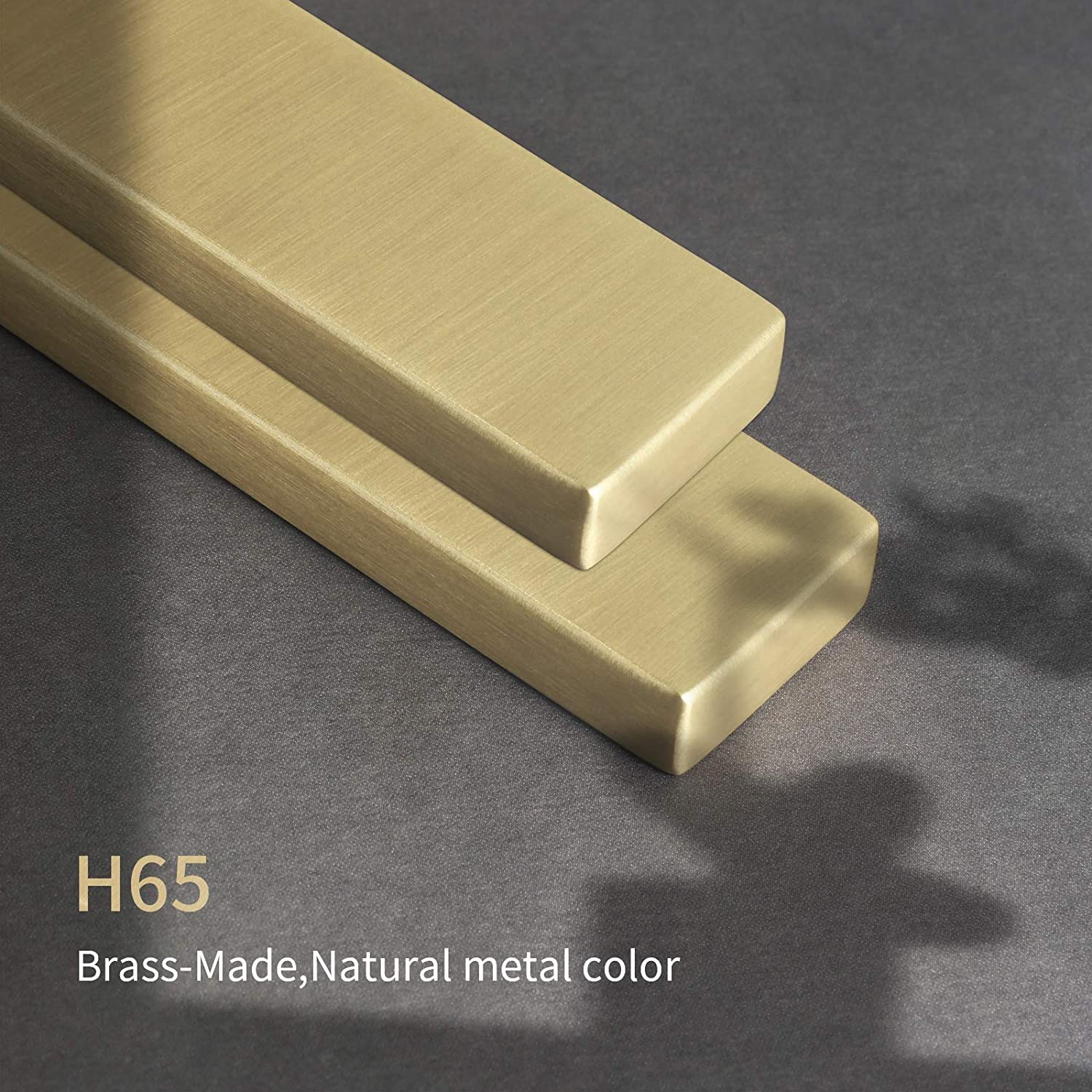 Goo-Ki Pure Brass Matte Finger Pulls Nordic Copper Cabinet Handles Modern Cabinet Pulls 6 pack