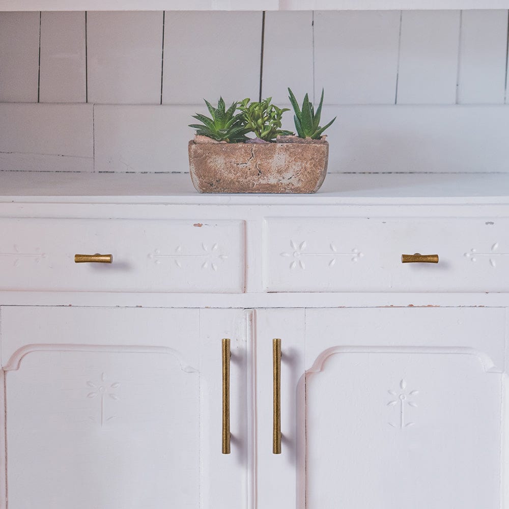 Goo-Ki Retro Antique Brass Zinc Alloy Cabinet Handles Luxury Cabinet Pull Hardware 6 Pack