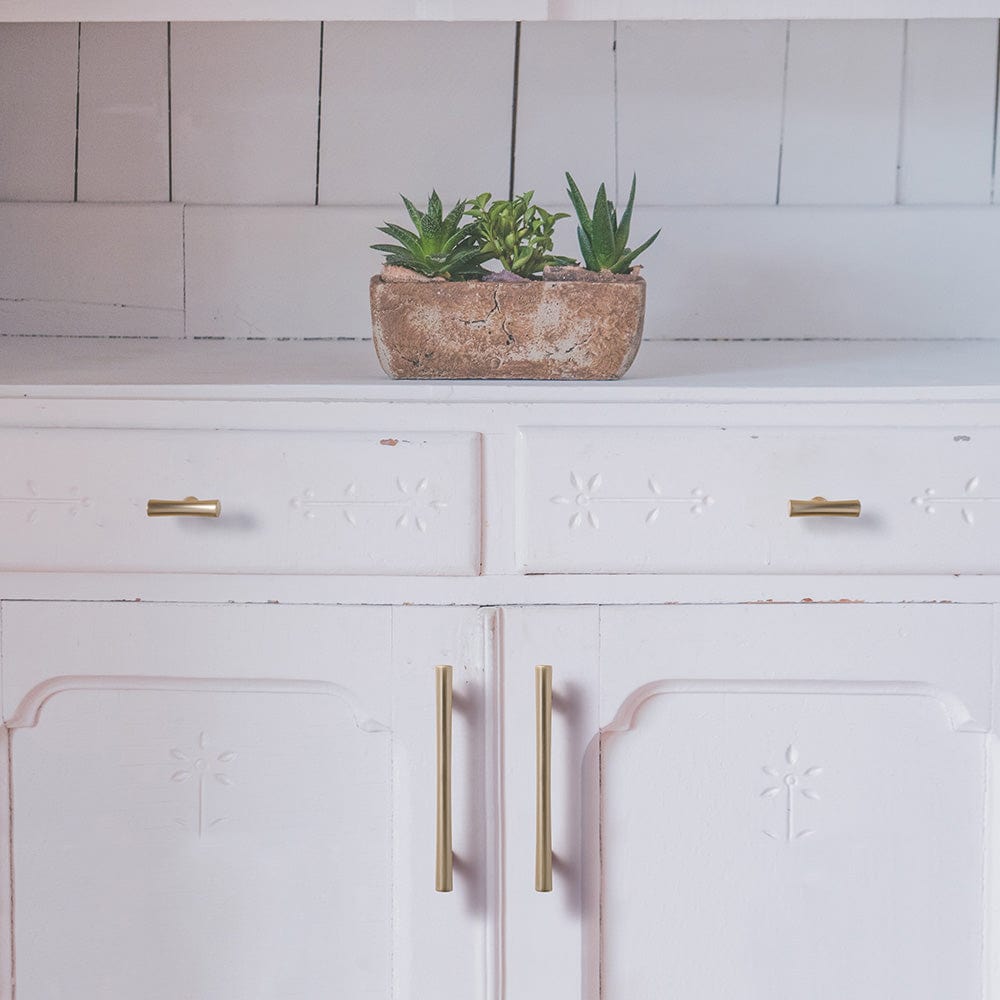 Goo-Ki Retro Antique Brass Zinc Alloy Cabinet Handles Luxury Cabinet Pull Hardware 6 Pack