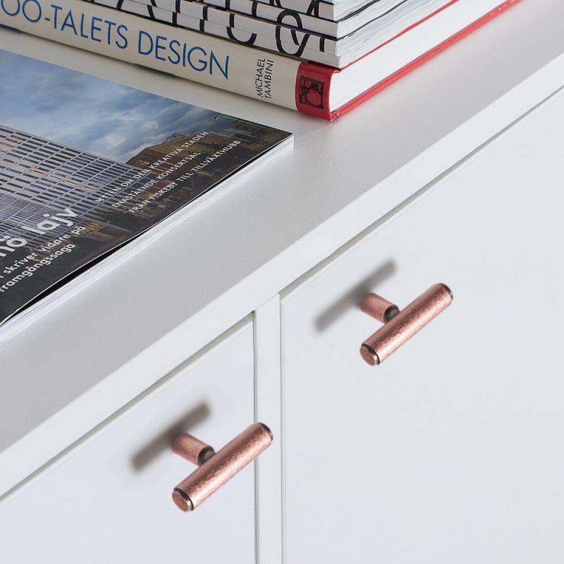 Goo-Ki Retro Bar Handle for Dresser Cupboard Vintage Bronze Ancient Pull 6 Pack