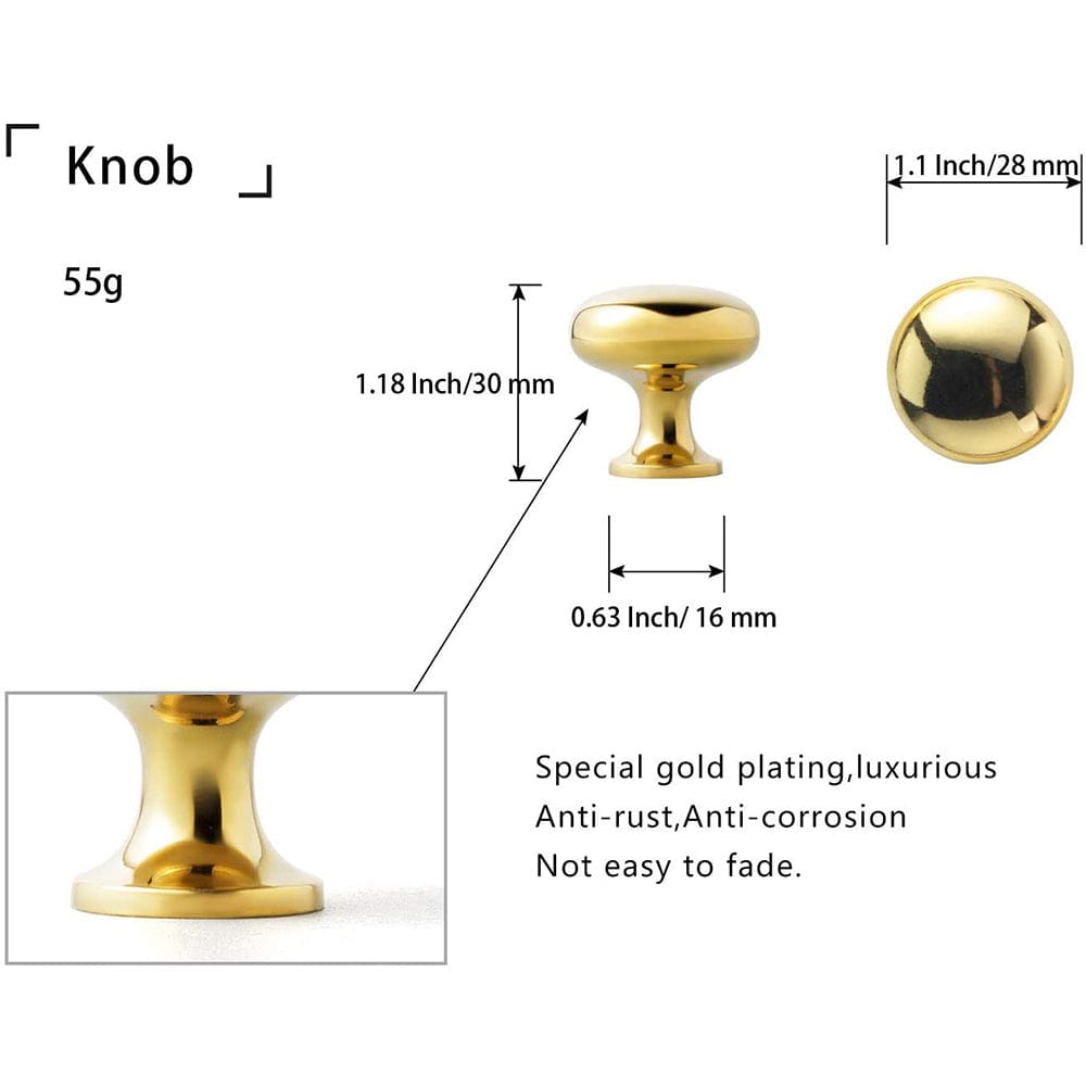 Goo-Ki Retro Durable Cabinet Pulls Luxurious Drawer Pulls for Bedroom Kitchen 6 Pack