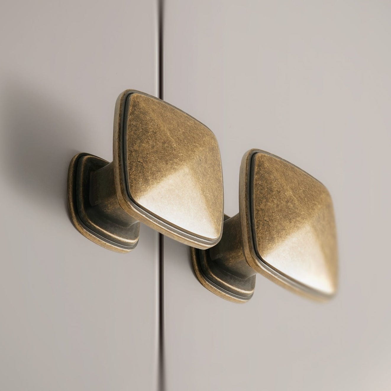 Goo-Ki Retro Vintage Antique Brass Cabinet Pulls Dresser Knob 6 Pack