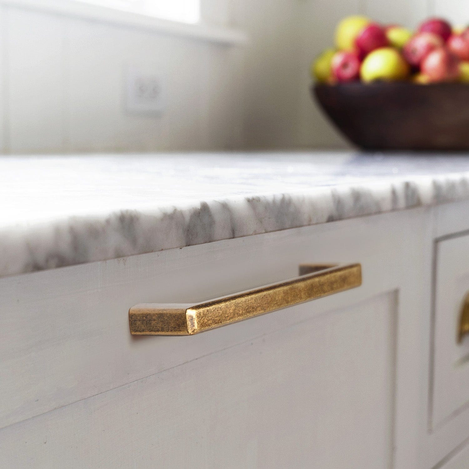 Goo-Ki Retro Vintage Cabinet Handles Antique Brass Bar Pulls 6 Pack