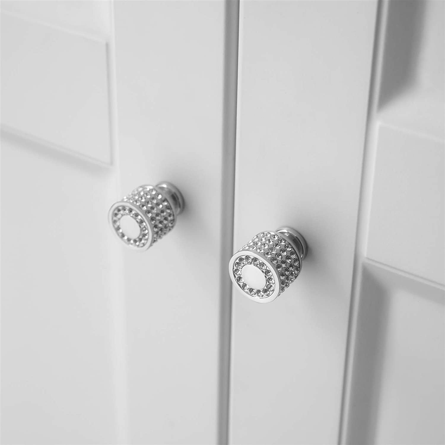 Goo-Ki Rhinestone Drawer Knob Luxurious Cabinet Knob Imitation Diamond Wardrobe Door knobs 6 Pack