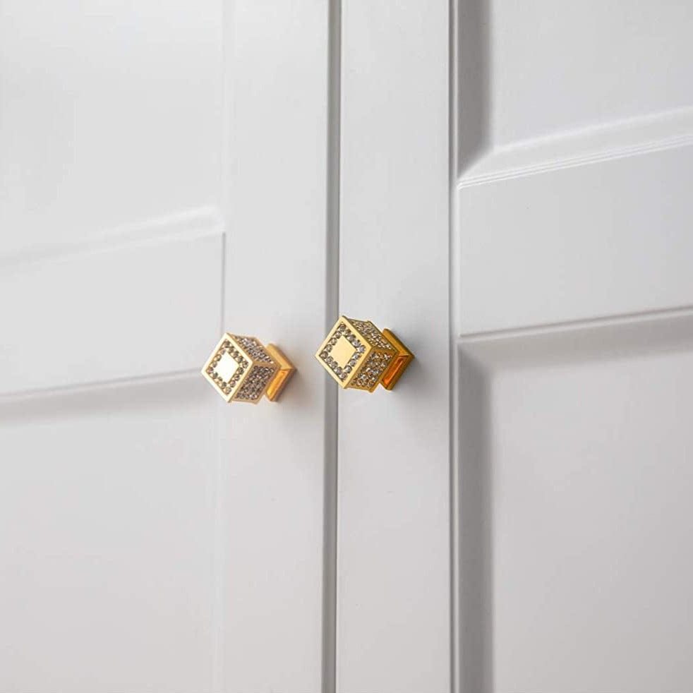 Goo-Ki Rhinestone Drawer Knob Luxurious Cabinet Knob Imitation Diamond Wardrobe Door knobs 6 Pack
