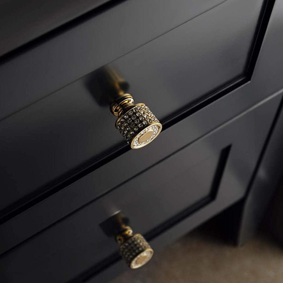 Goo-Ki Rhinestone Drawer Knob Luxurious Cabinet Knob Imitation Diamond Wardrobe Door knobs 6 Pack