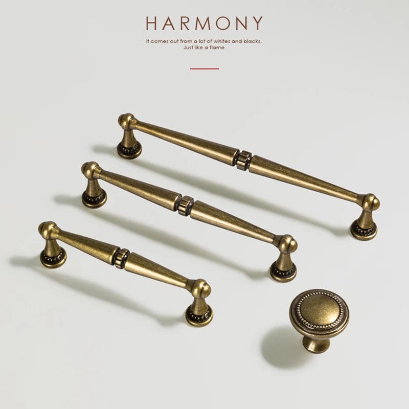 Goo-Ki Solid Ancient Vintage Retro Bar Pull for Cupboard Dresser Bathroom 6 pack