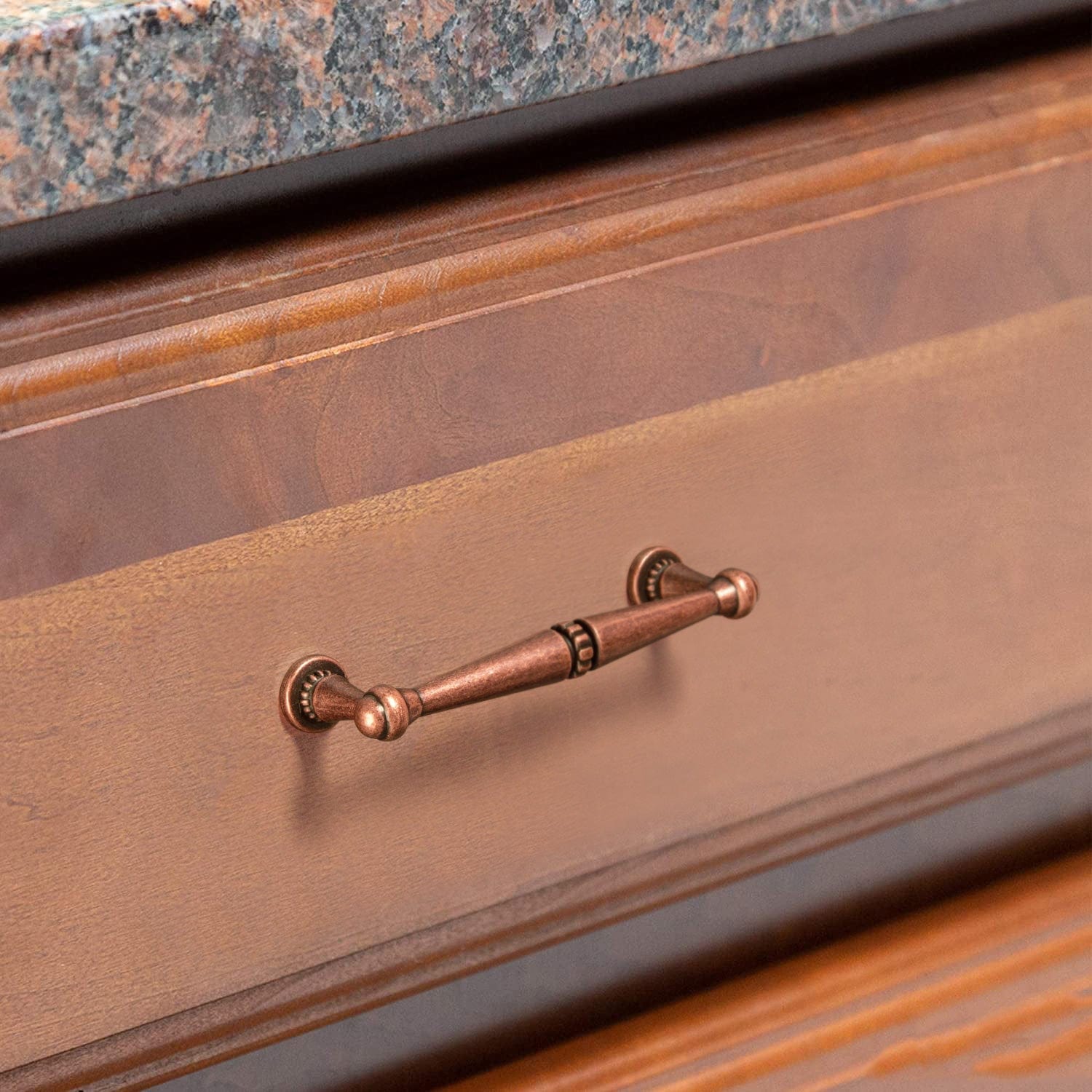 Goo-Ki Solid Ancient Vintage Retro Bar Pull for Cupboard Dresser Bathroom 6 pack