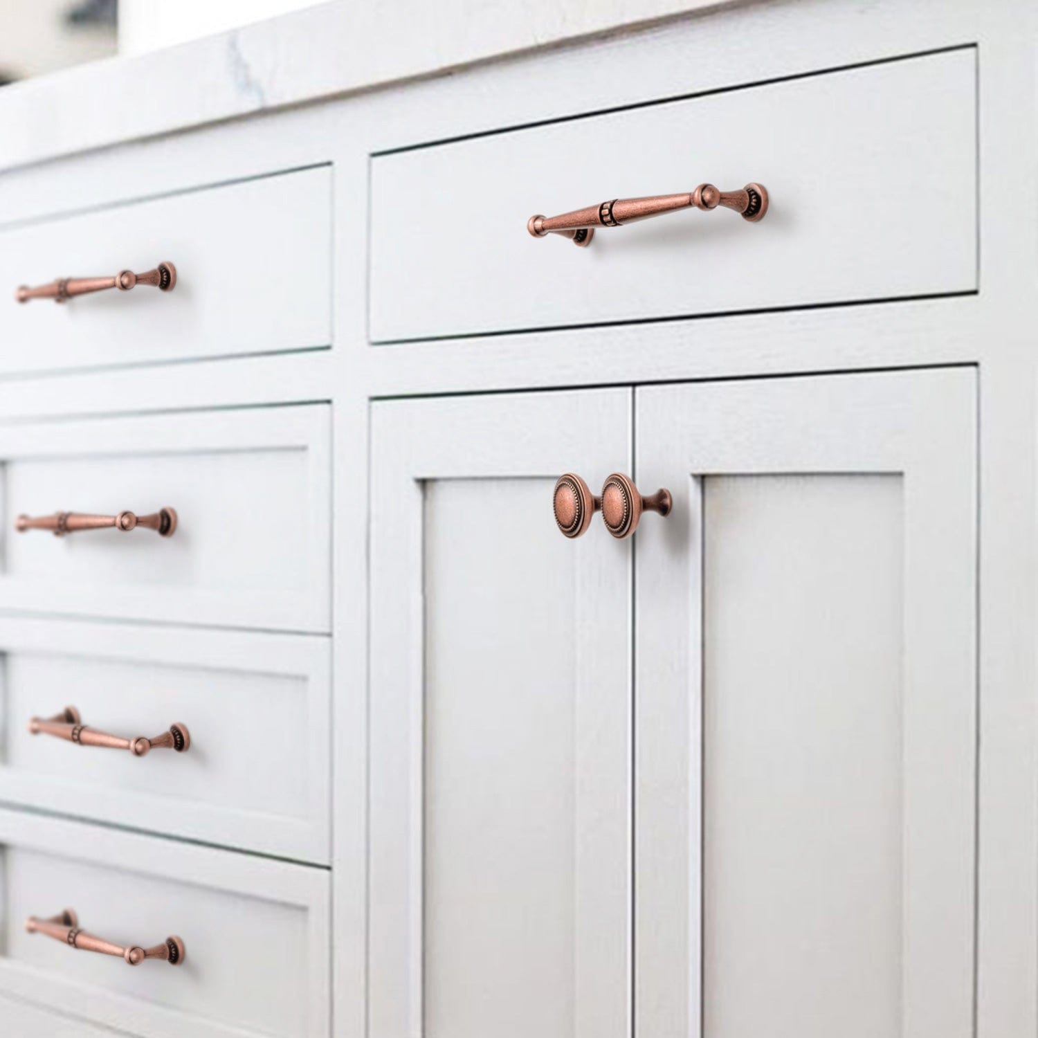 Goo-Ki Solid Ancient Vintage Retro Bar Pull for Cupboard Dresser Bathroom 6 pack