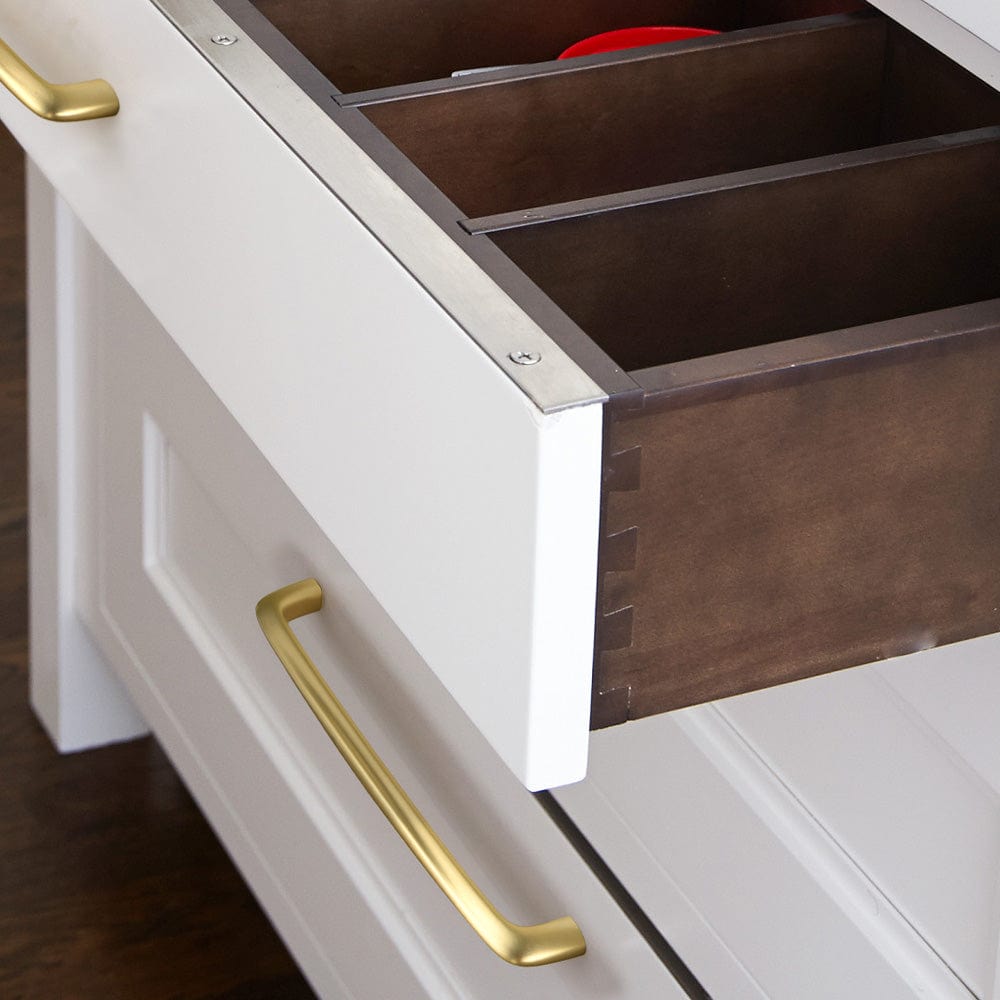 Goo-Ki Vintage Brass Cabinet Bar Pulls Classic Hardware for Antique Cabinets 6 Pack