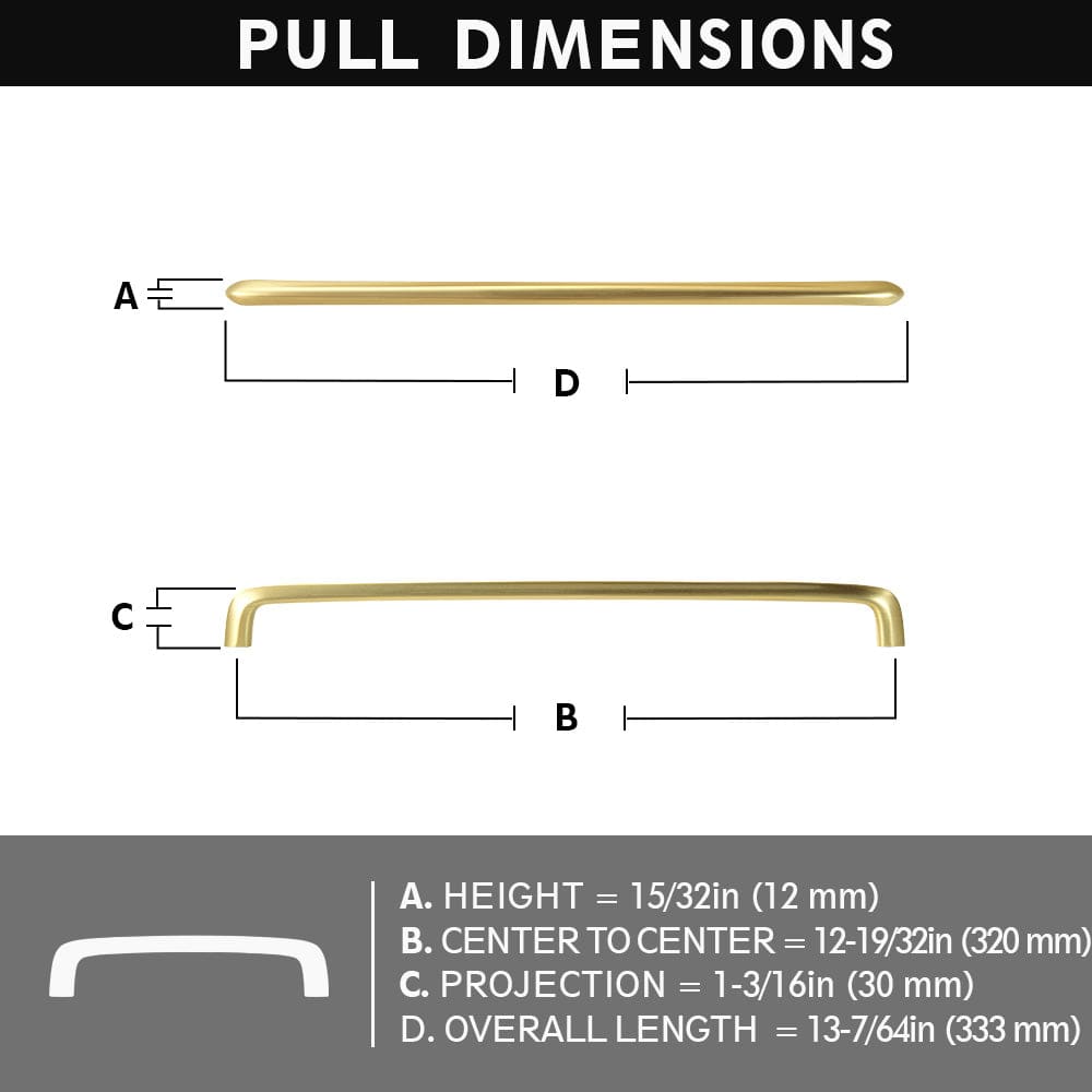 Goo-Ki Vintage Brass Cabinet Bar Pulls Classic Hardware for Antique Cabinets 6 Pack