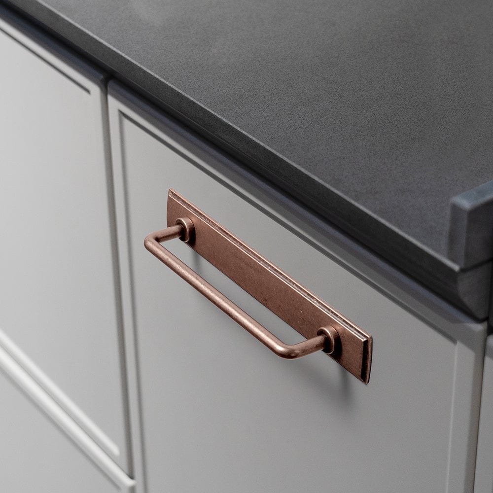 2 Pack Cabinet Bar Pulls with Back Plate Vintage Drawer Handles Home Improvement Hardware