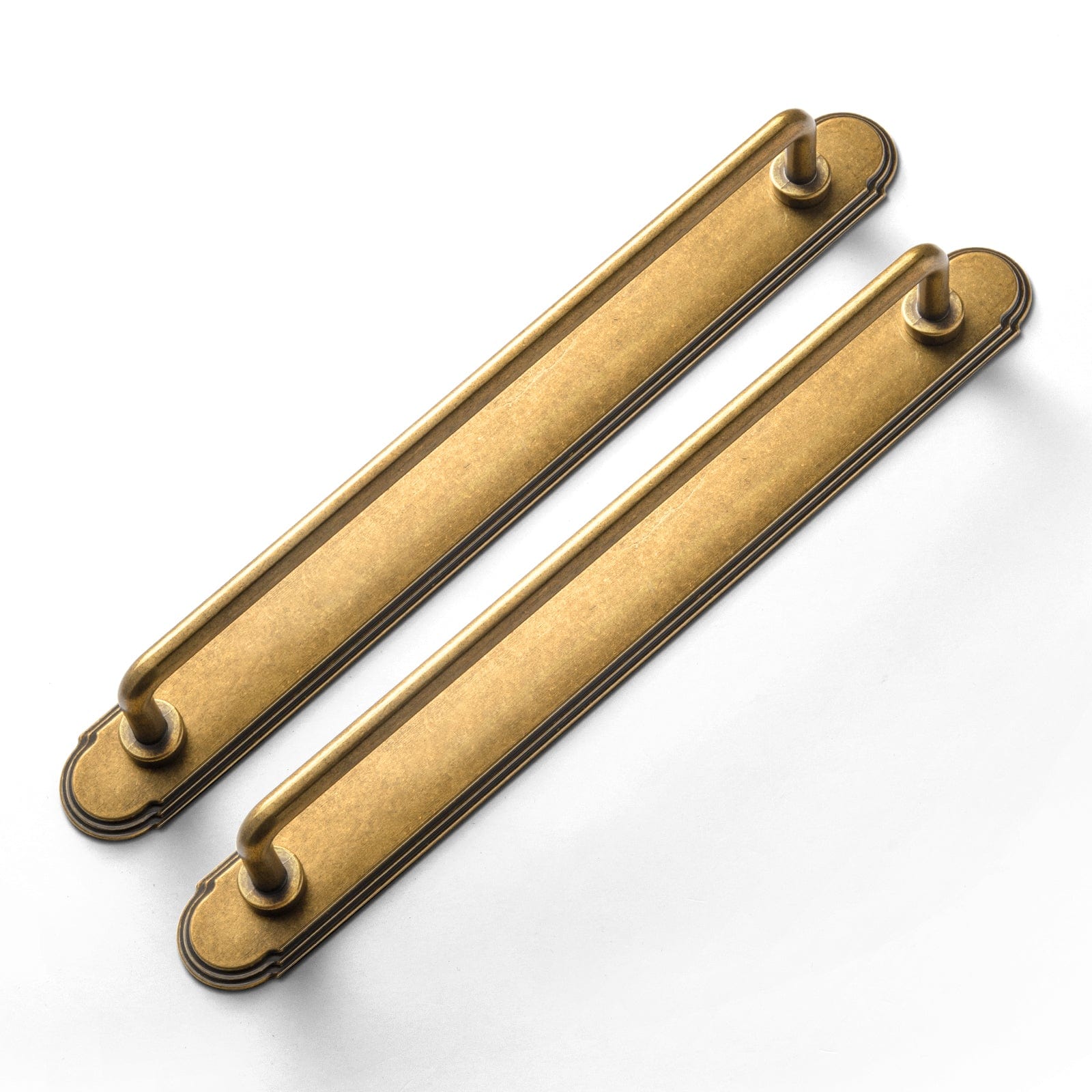 2 Pack Cabinet Bar Pulls with Back Plate Vintage Drawer Handles Home Improvement Hardware