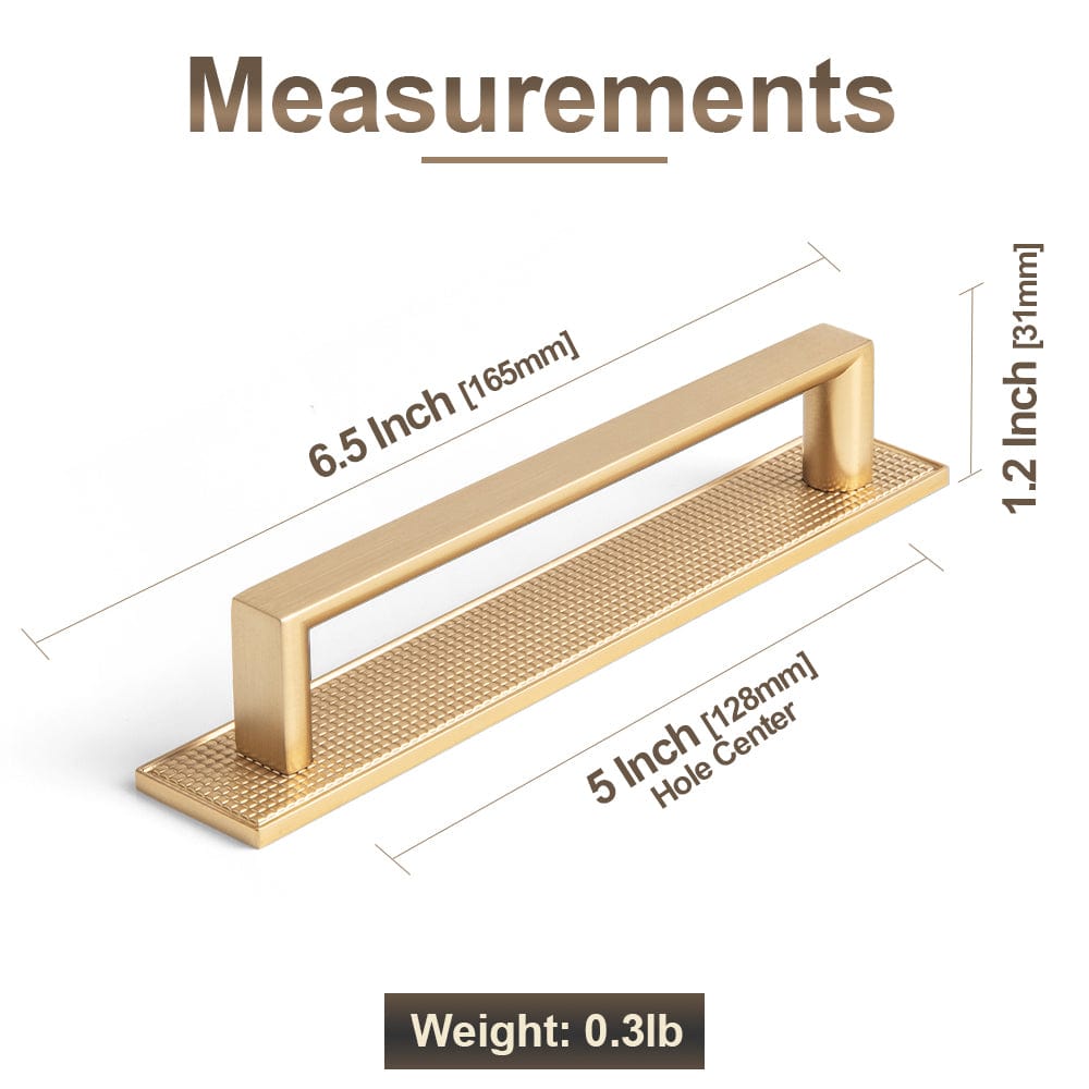 2 Pack Long Cabinet Bar Pulls with Back Plates Solid Drawer Handles Set