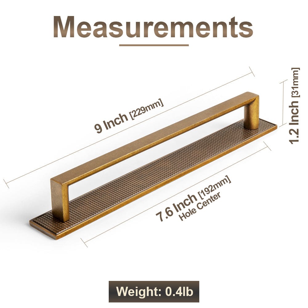 2 Pack Long Cabinet Bar Pulls with Back Plates Solid Drawer Handles Set