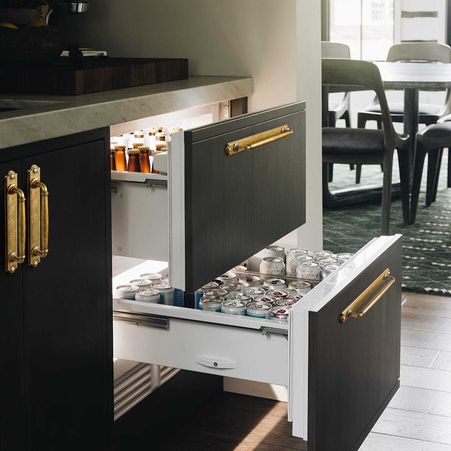 Decorative Cabinet Pulls with Eye-Catching Geometric & Curved Silhouettes