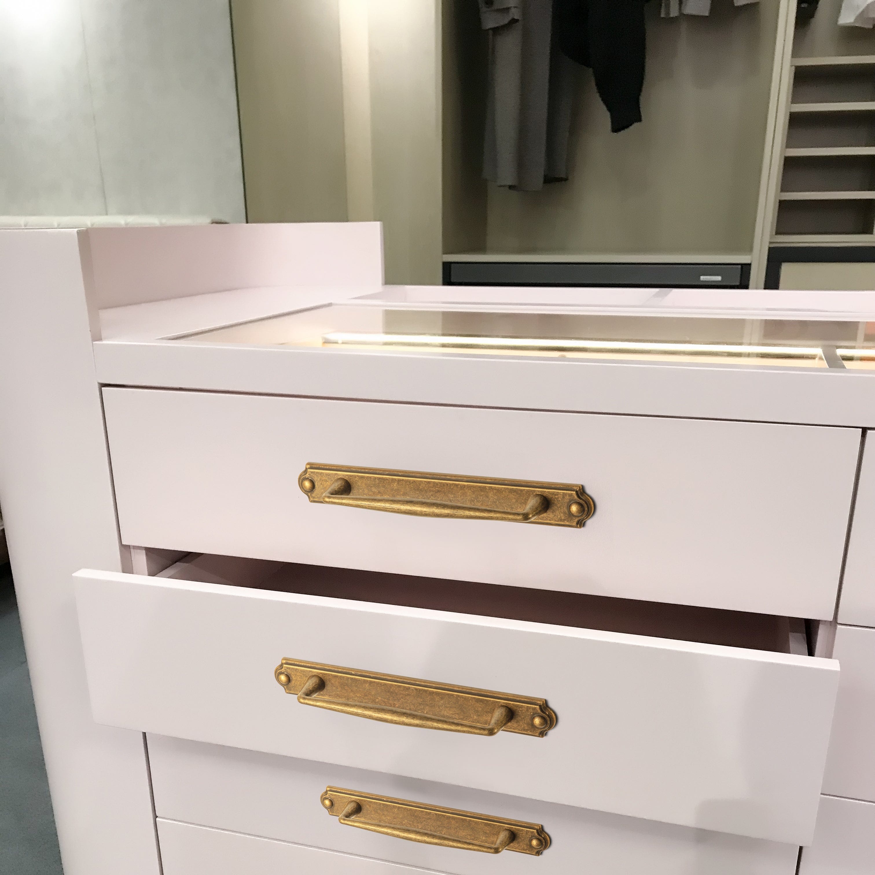 2 Pack Vintage Zinc Alloy Cabinet Pulls with Back Plate - Furniture Handles for Kitchen Cupboards