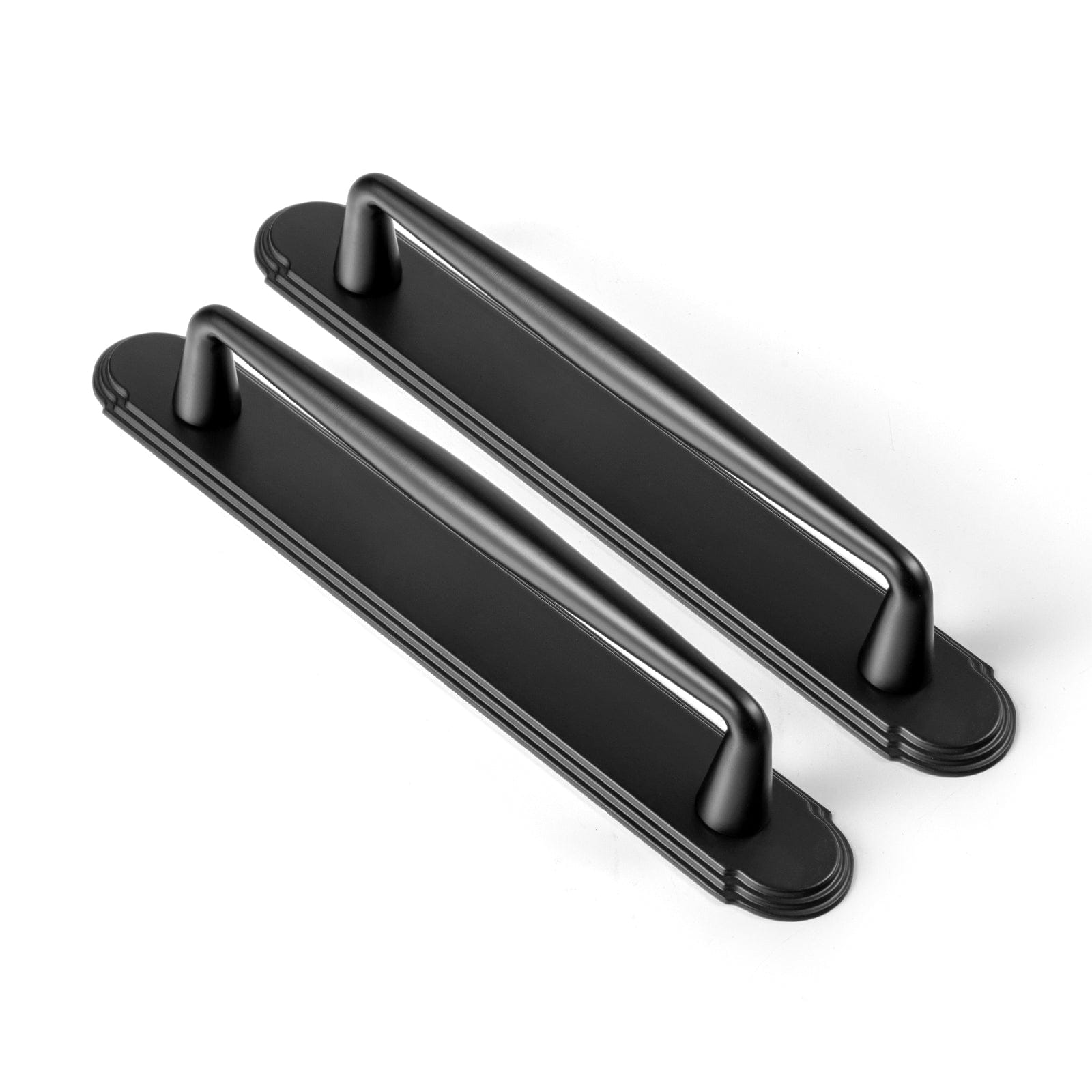 2 Pack Vintage Zinc Alloy Cabinet Pulls with Back Plate - Furniture Handles for Kitchen Cupboards