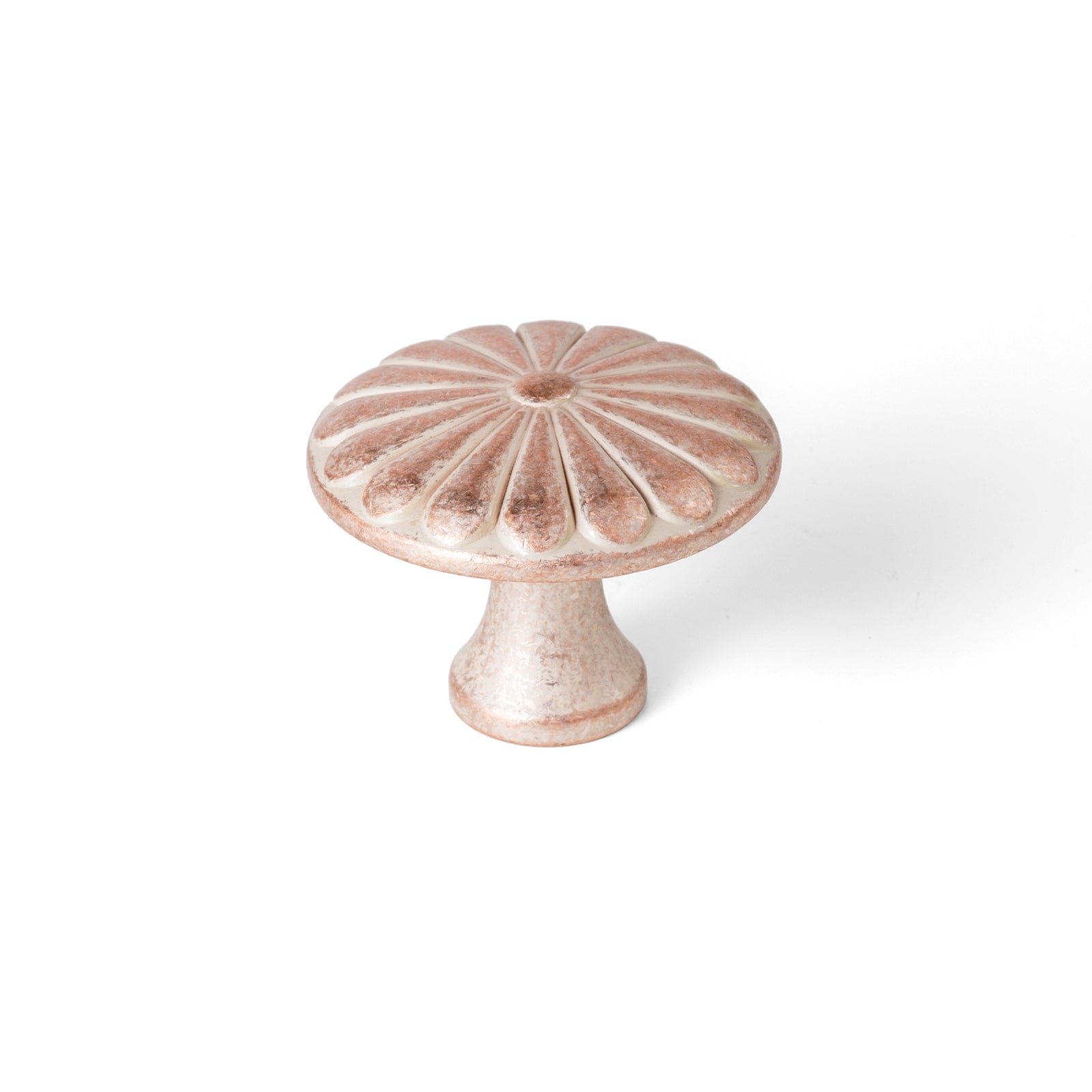 Chrysanthemum Pattern Embossed Cabinet Knobs Distressed Zinc Alloy Furniture Hardware