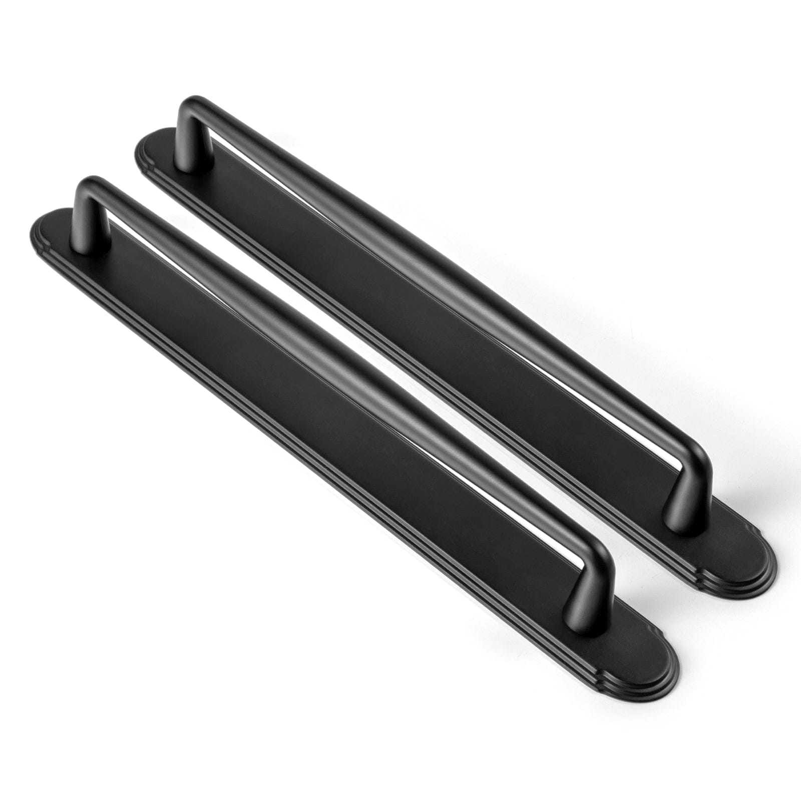 2 Pack Vintage Zinc Alloy Cabinet Pulls with Back Plate - Furniture Handles for Kitchen Cupboards