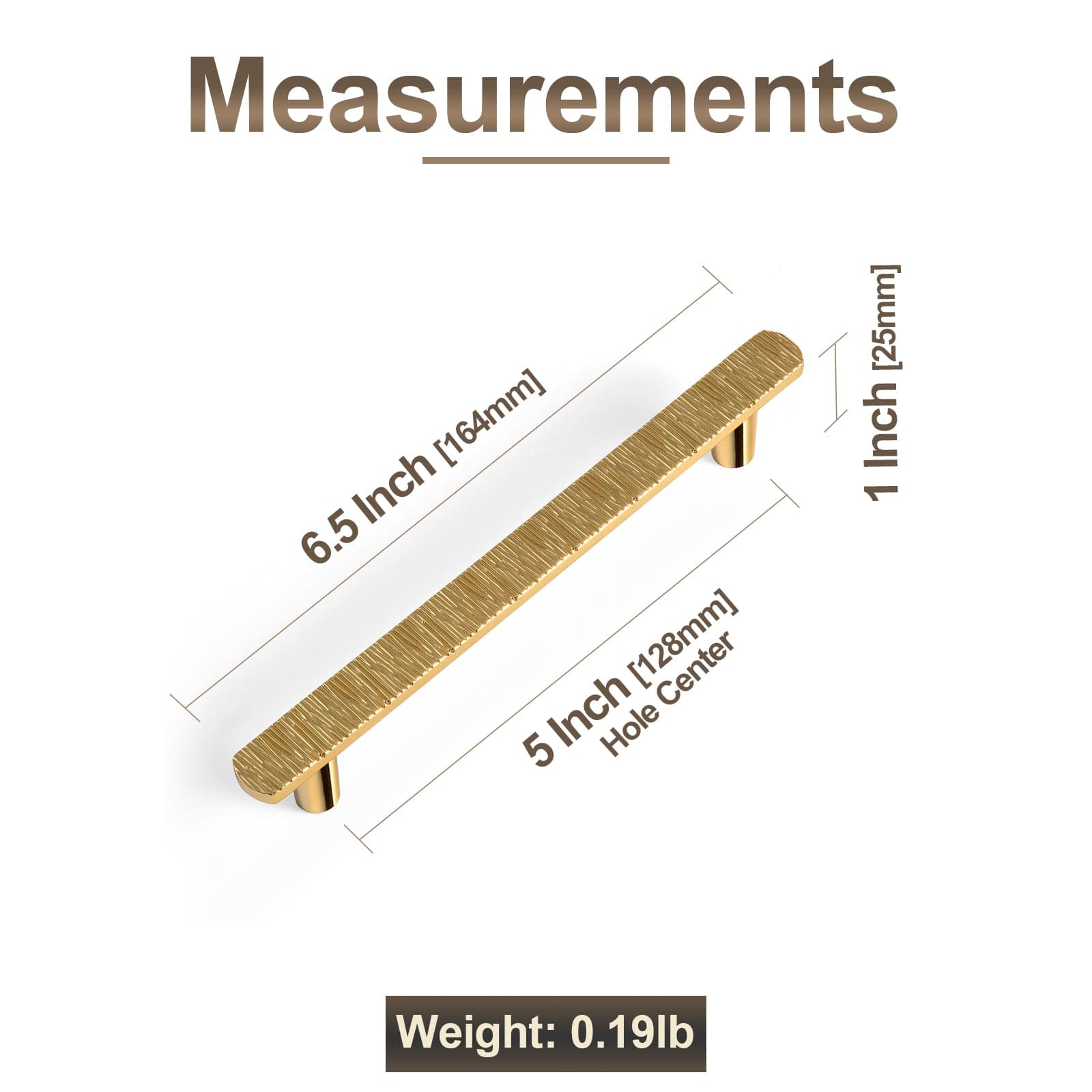 Striped Hammerline Cabinet Pulls Light Luxury Elegant Kitchen Hardware