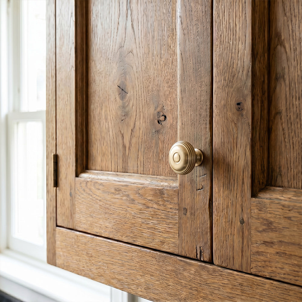 Concentric Tiered Round Zinc Alloy Cabinet Knobs, Classic Ridged Vintage Drawer Knob for Cabinet, Dresser