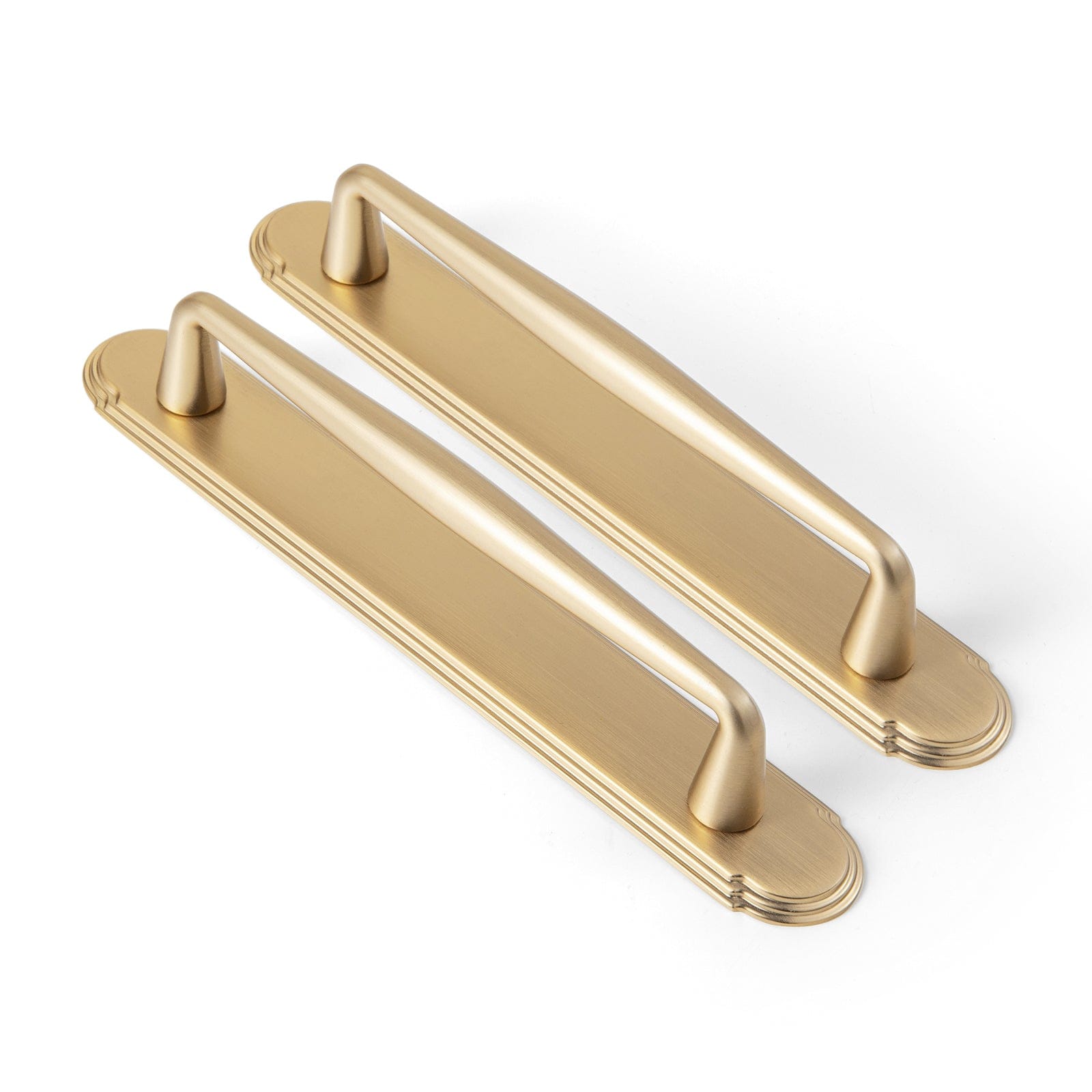 2 Pack Vintage Zinc Alloy Cabinet Pulls with Back Plate - Furniture Handles for Kitchen Cupboards