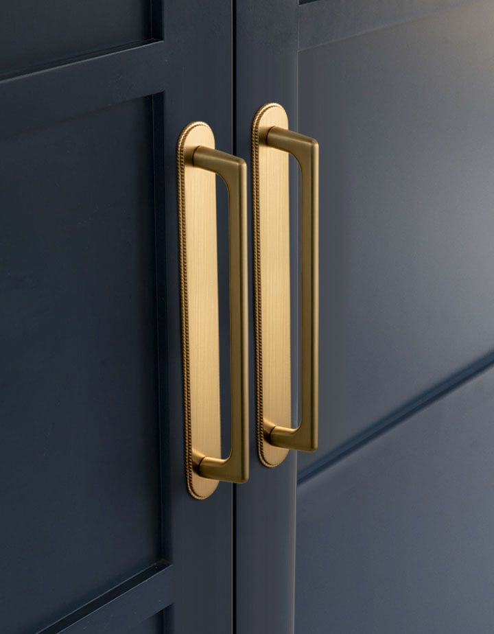 2 Pack Classic Cabinet Bar Pulls with Back Plate Zinc Alloy Cabinet Handle with Long Back Plate