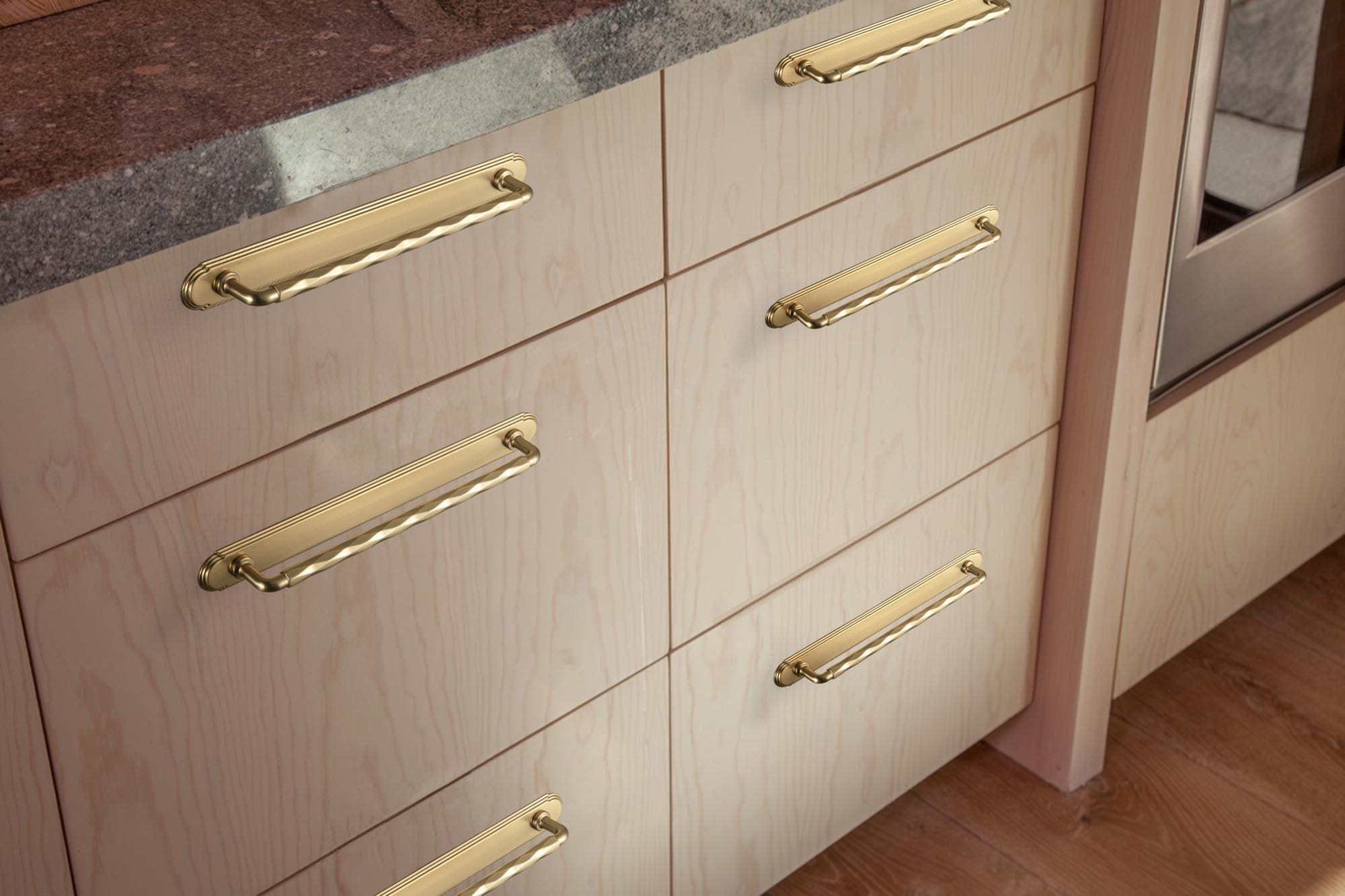 2 Pack Zinc Alloy Drawer Pulls with Back Plate Twisted Design Decorative Handles for Kitchen Cabinets