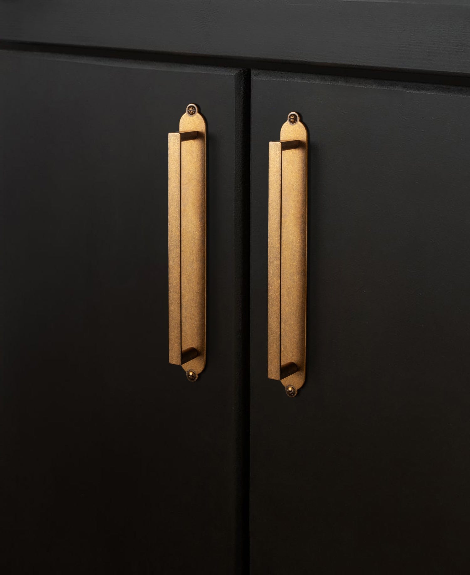 2 Pack Long Cabinet Bar Pulls with Back Plates Solid Drawer Handles Set