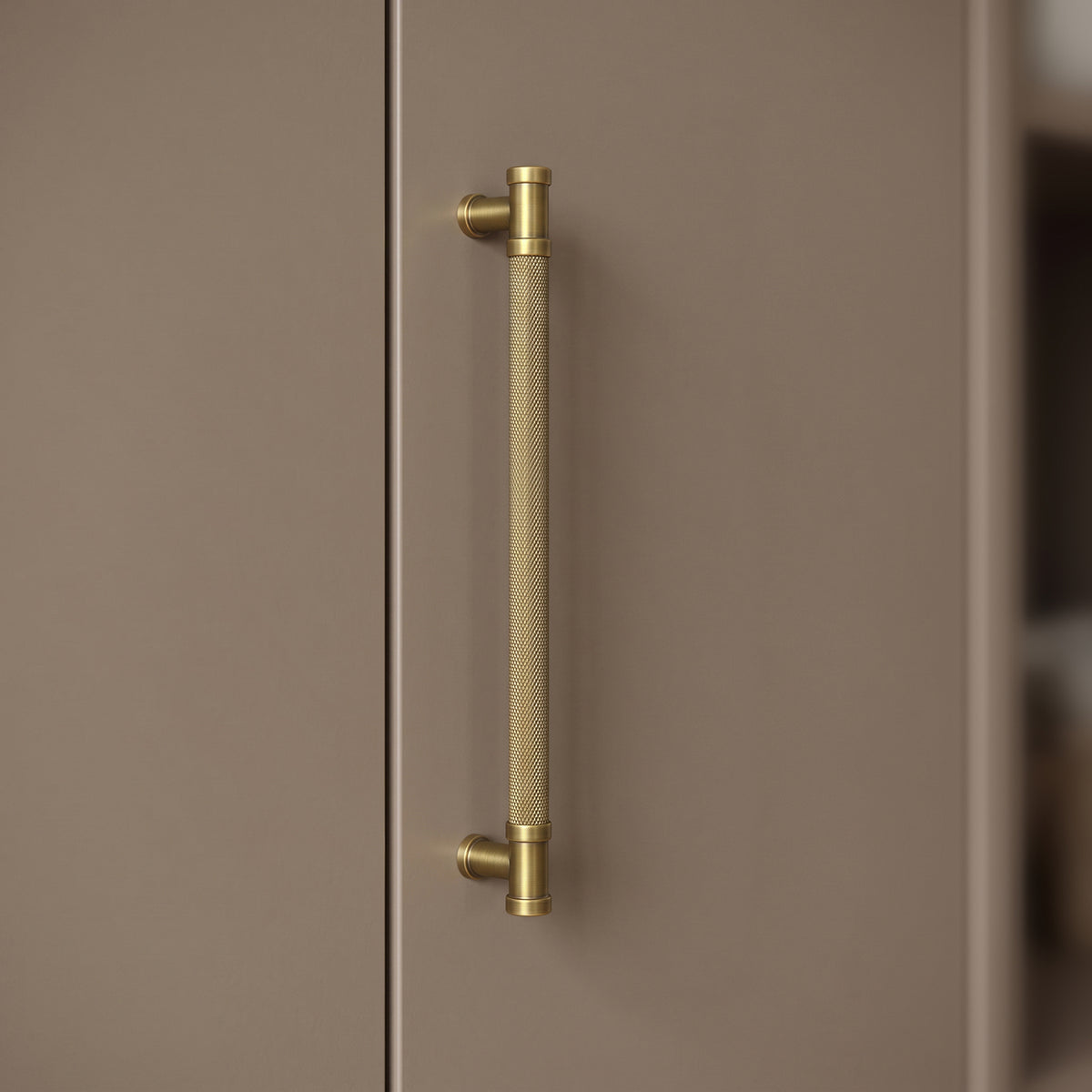 Knurled Metal Alloy Vintage Bronze Bar Pull Kitchen Hardware