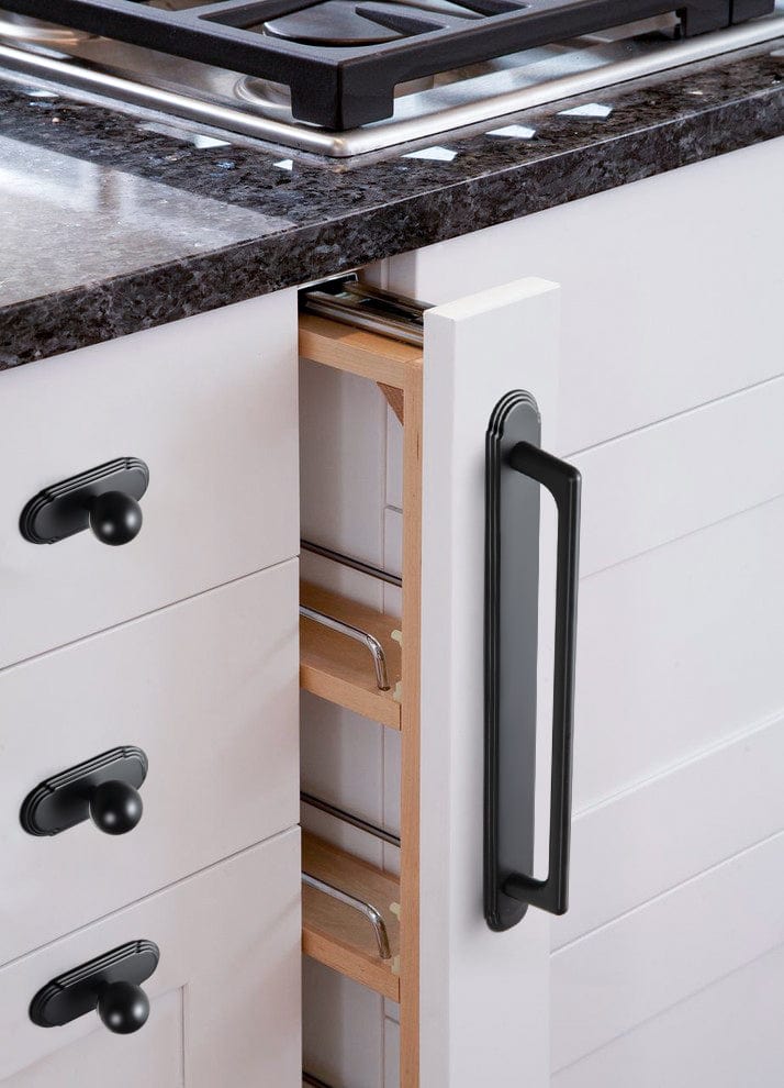 2 Pack Cabinet Pulls with Oval-shaped Back Plate Zinc Alloy Cabinet Handle with Long Back Plate G014
