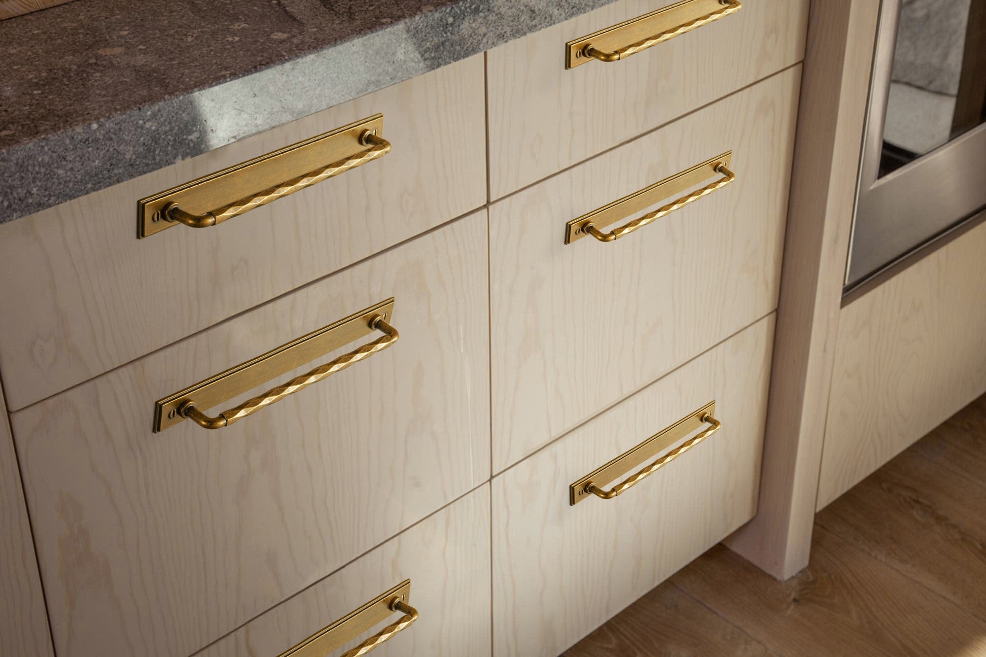 2 Pack Zinc Alloy Drawer Pulls with Back Plate Twisted Design Decorative Handles for Kitchen Cabinets